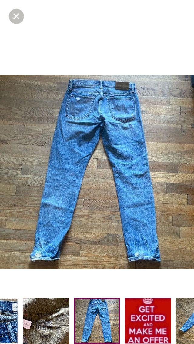 Todd Snyder Todd Snyder Slim Selvedge Japanese Jean in Destroyed Wash Size US 30 / EU 46 - 8 Thumbnail