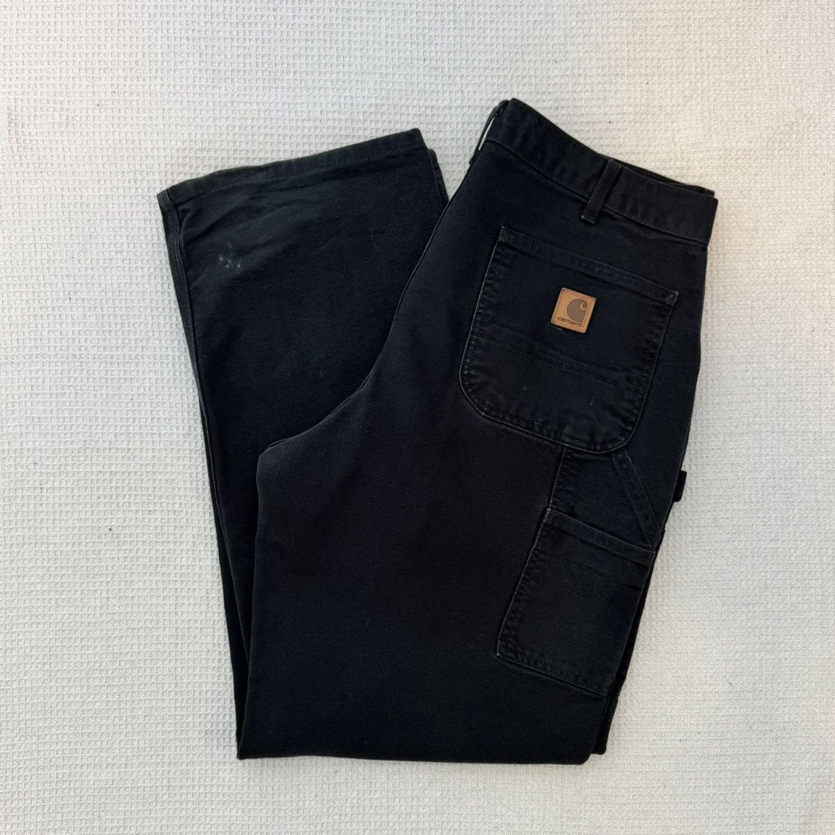 Carhartt Black Carhartt Carpenter Pants Size US 35 - 1 Thumbnail