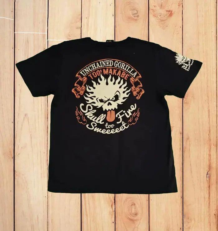 Vintage Gorilla Skull Fire King of sport T shirt Size US L / EU 52-54 / 3 - 5 Thumbnail