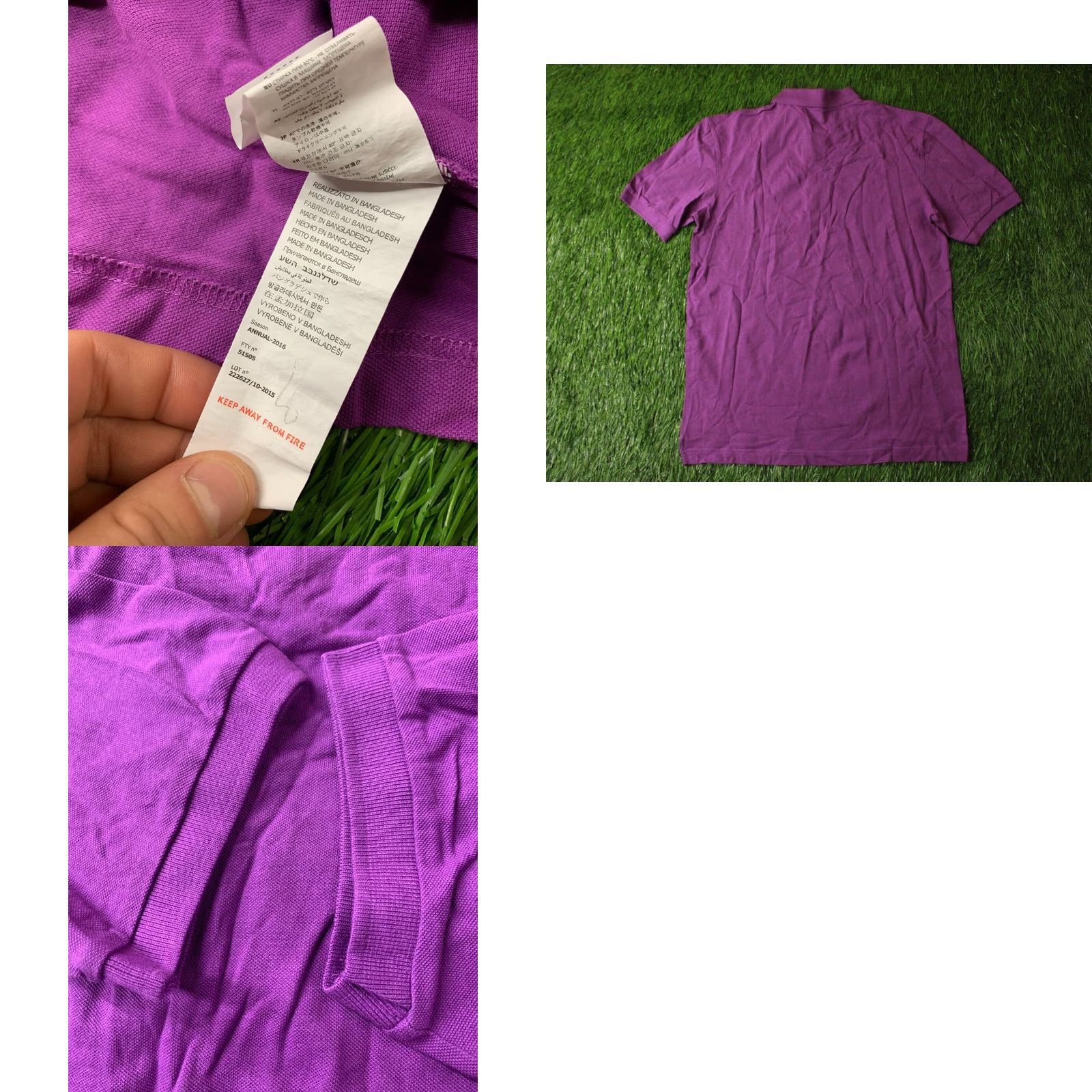 Kappa Kappa Polo Shirt Mens Casual Short Sleeve Violet 2015 Jersey Cotton L Size Size US L / EU 52-54 / 3 - 8 Thumbnail