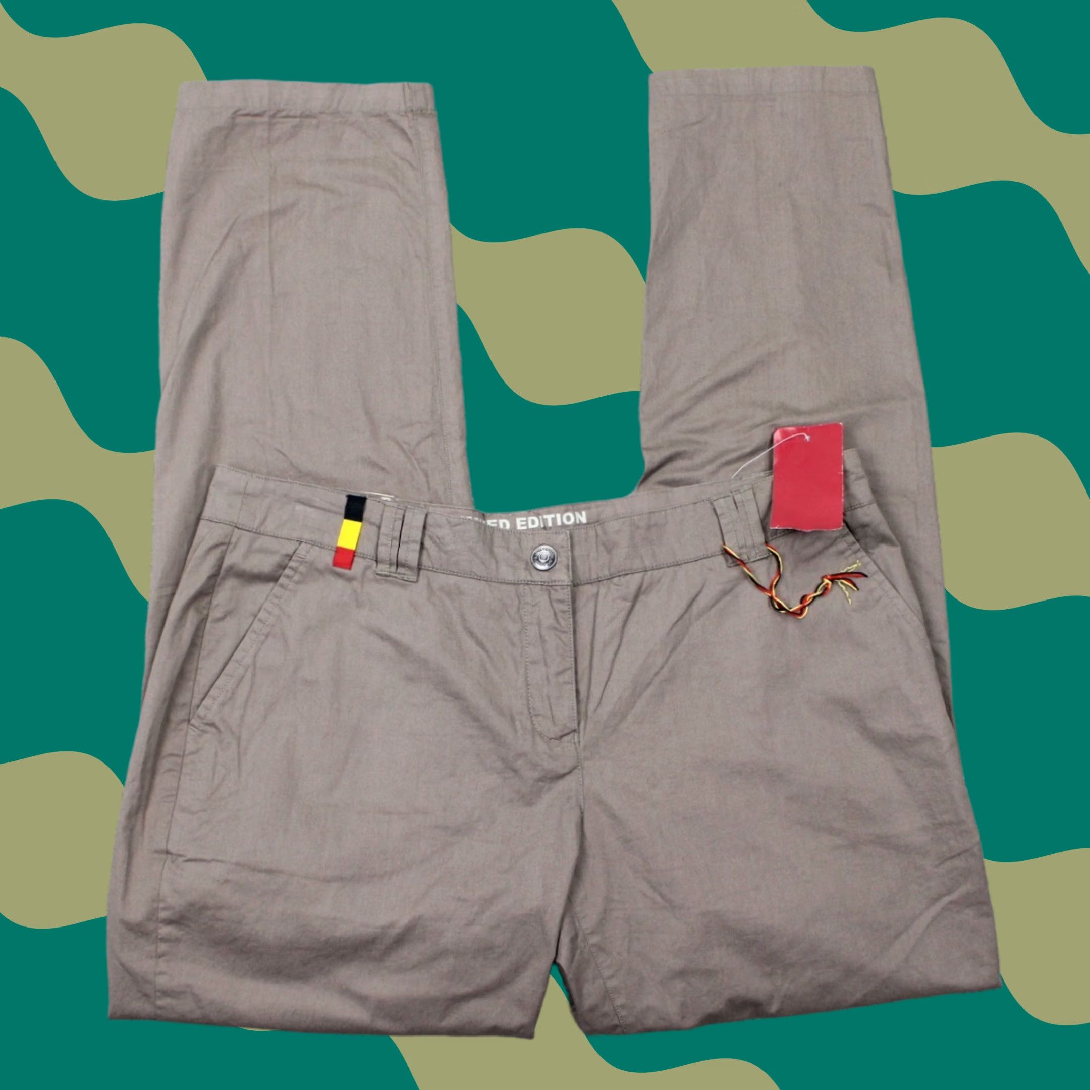 Vintage JBC Pants Beige Mens 34x32 Stijn Helsen Belgium Olympic Team Limited Edition NWT Size US 34 / EU 50 - 1 Thumbnail