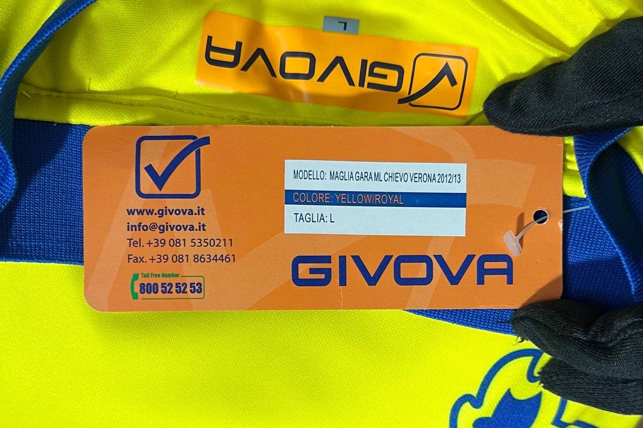 Other NWT Givova 2012/13 Chievo Verona Home Football Jersey shirt Size US L / EU 52-54 / 3 - 3 Thumbnail