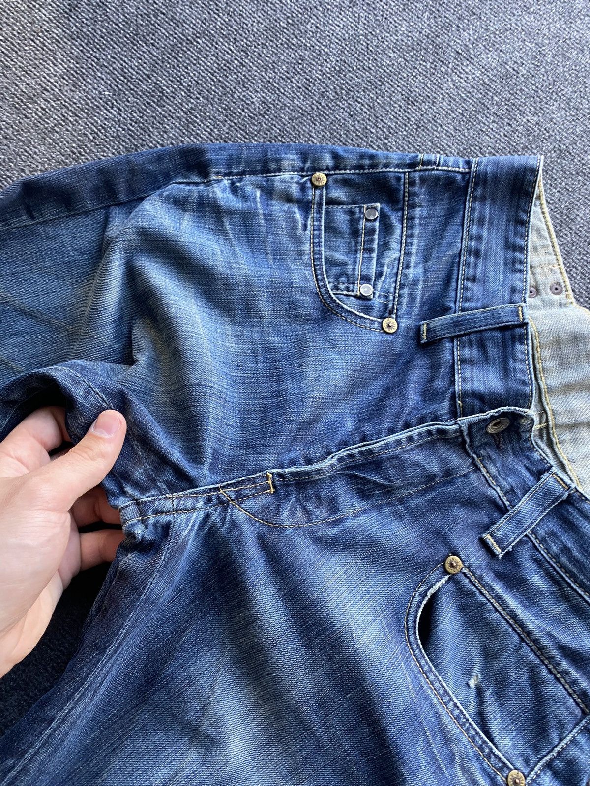 G-Star 🔥Opium Punk G Star Distressed blue mens jeans relaxed 34 siz Size US 34 / EU 50 - 17 Thumbnail