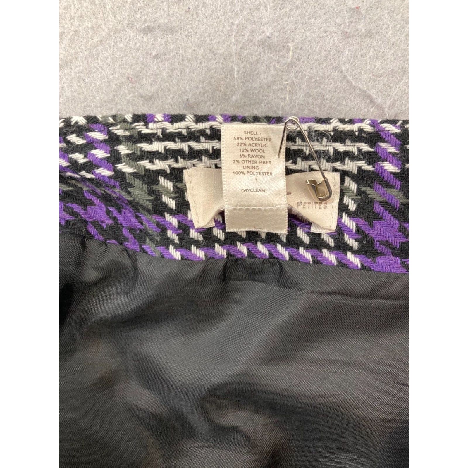 Loft LOFT Skirt Women's 10P Short Wool Tweed Check Multicolor A-Line Petites Womens Size 32" / US 10 / IT 46 - 7 Thumbnail