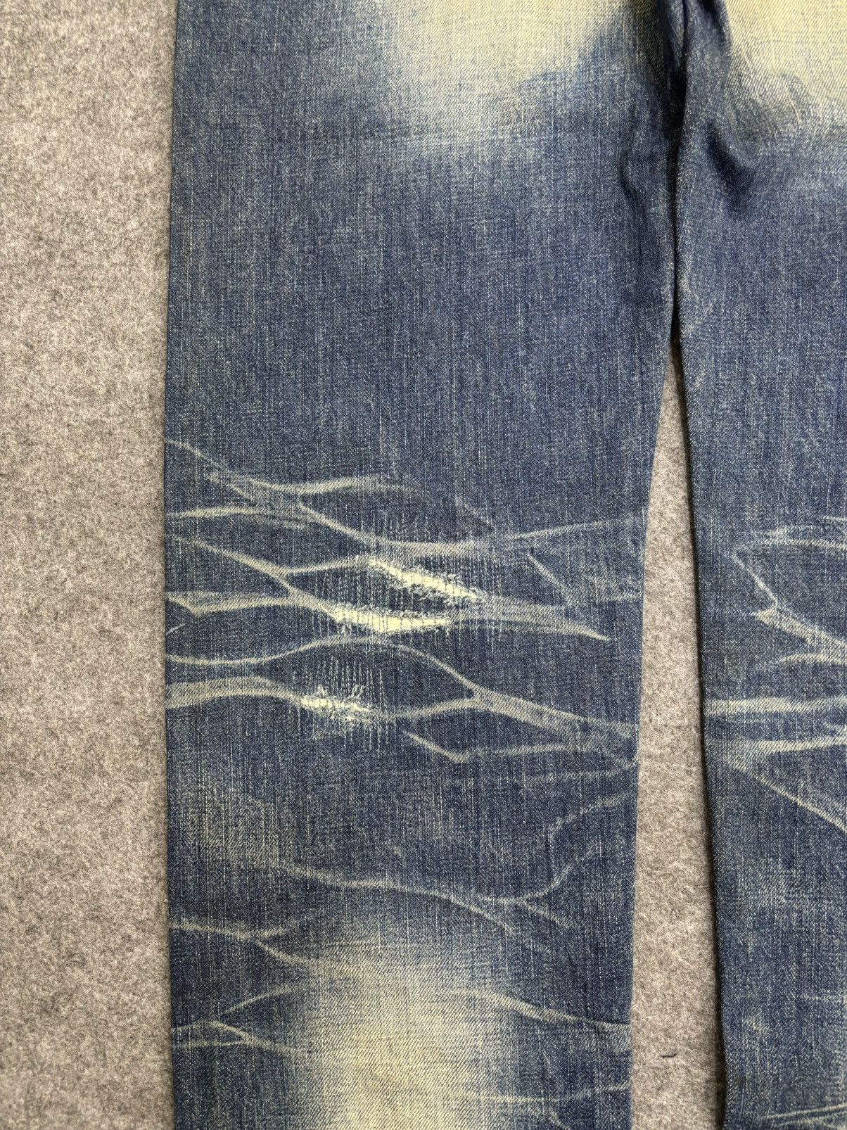 Japanese Brand 💥Sick💥BAGARCH Distressed Raw Stitch Selvedge Denim F543 Size US 31 - 16 Thumbnail