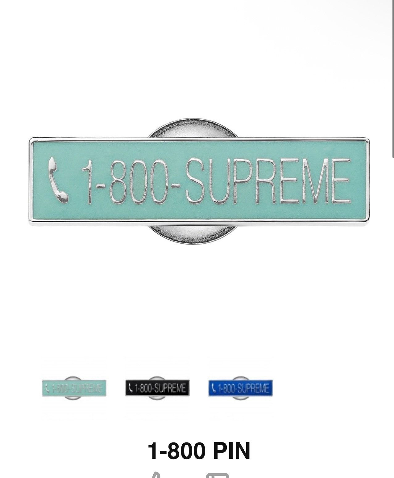 Supreme SUPREME GLOW IN THE DARK 1-800 Pin FW19 Size ONE SIZE - 1 Thumbnail