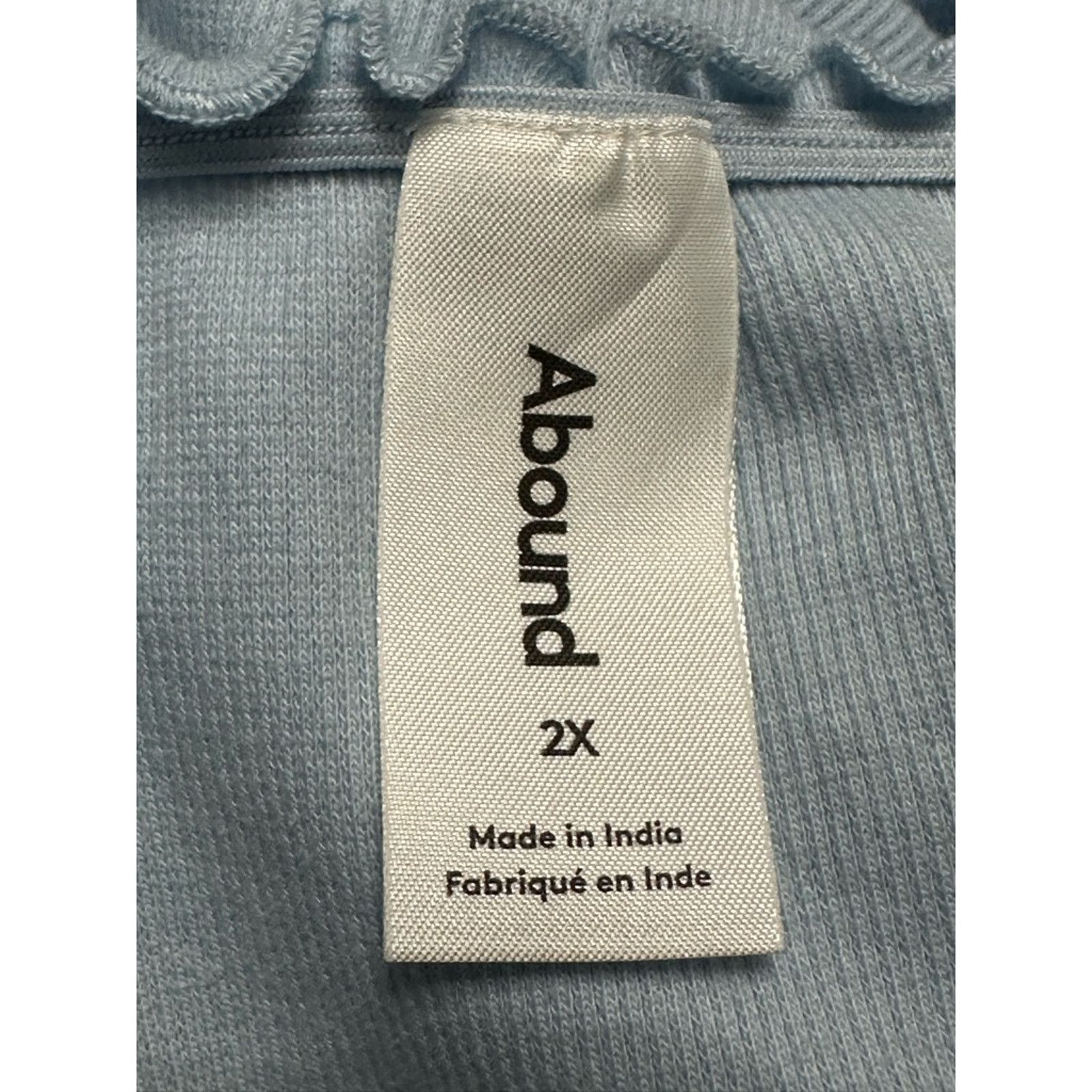 Other Abound Casual Bodycon Dress Ribbed Lettuce Edge Blue 2X NWOT Size XXL / US 16-18 / IT 52-54 - 8 Thumbnail