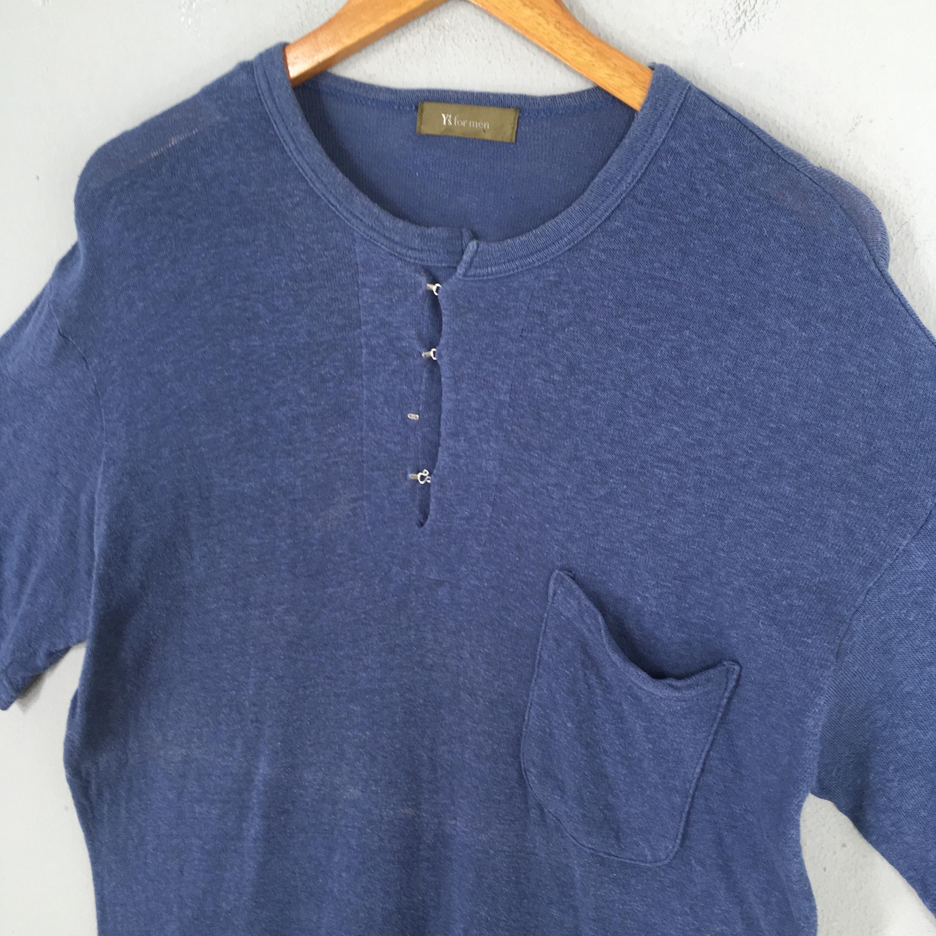 Yohji Yamamoto Vintage Yohji Yamamoto Blue Tshirt Medium Size US M / EU 48-50 / 2 - 3 Thumbnail
