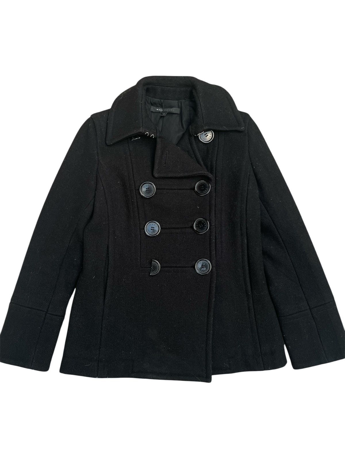 Jacobs By Marc Jacobs × Marc Jacobs × Marc by Marc Jacobs Marc Jacobs Black Wool Pea Coat - Size 4 Size S / US 4 / IT 40 - 4 Thumbnail