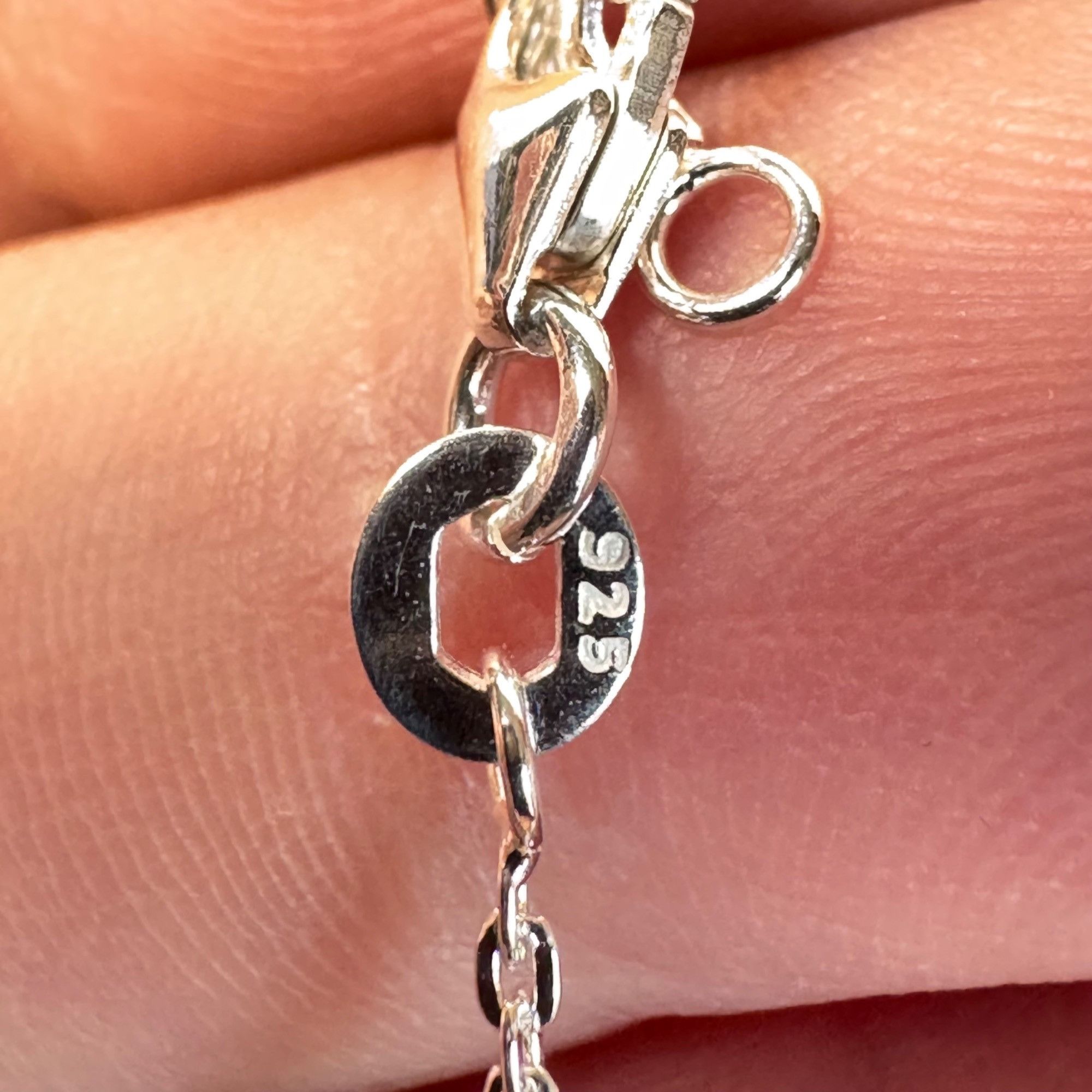 Other VTG Sterling Silver 925 Double Interlocking Heart Link Brace Size ONE SIZE - 3 Thumbnail