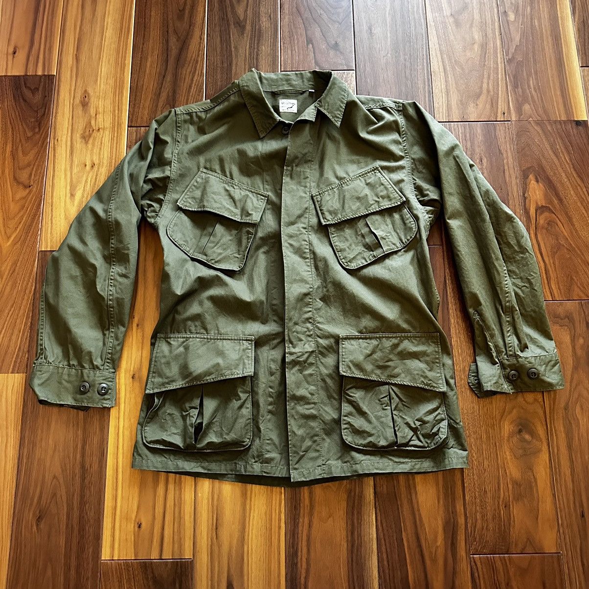 image of Orslow U.s.army Tropical Jacket Jungle Fatigue Japan in Khaki, Men's (Size Small)