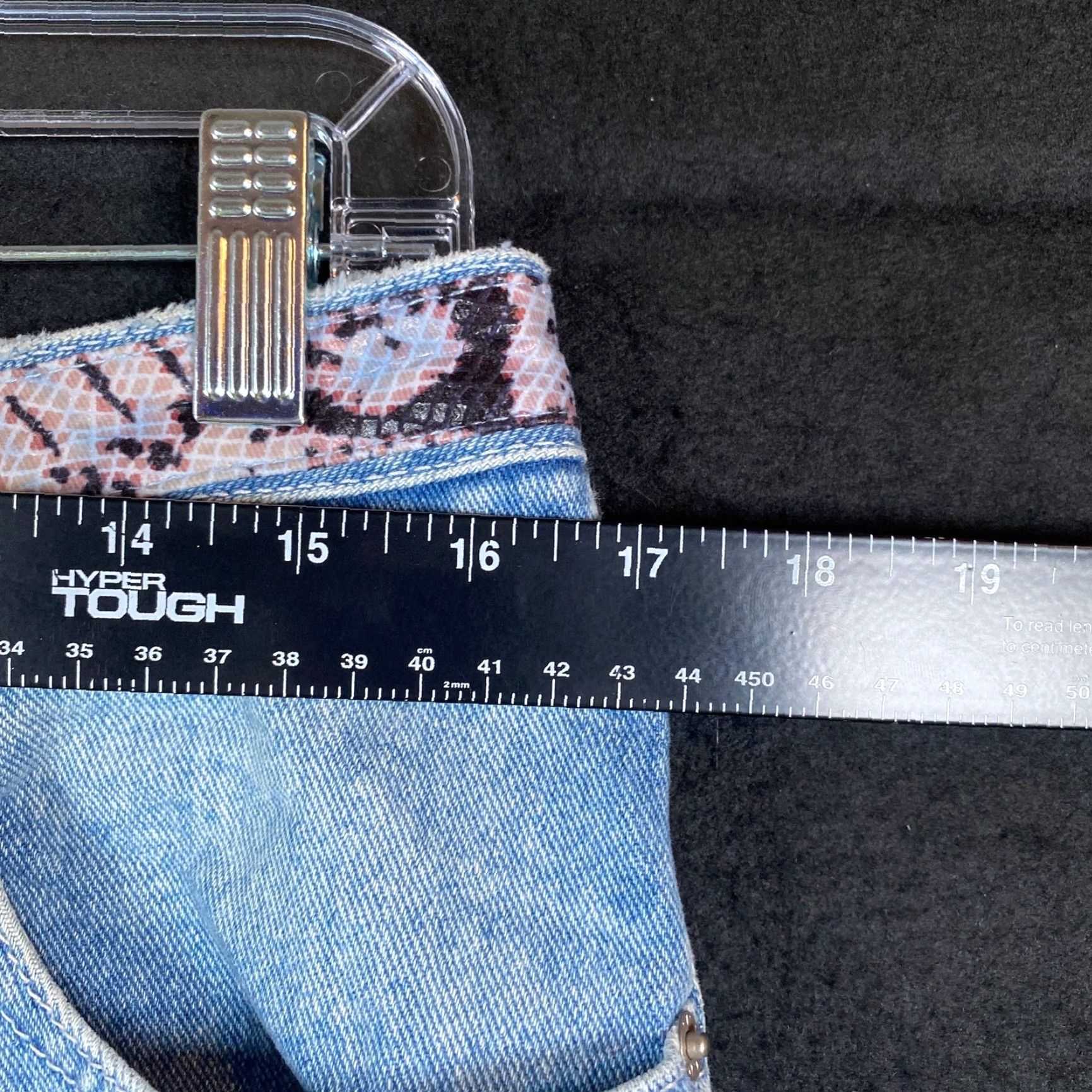 Vintage VINTAGE Vasco Womens Jeans Blue Denim Snake Print Straight Leg 15/16 Jeans Womens 33" Waist High Rise 5-Pocket Denim 100% Cotton Casual Vintage Size 36" / US 14 / IT 50 - 7 Thumbnail