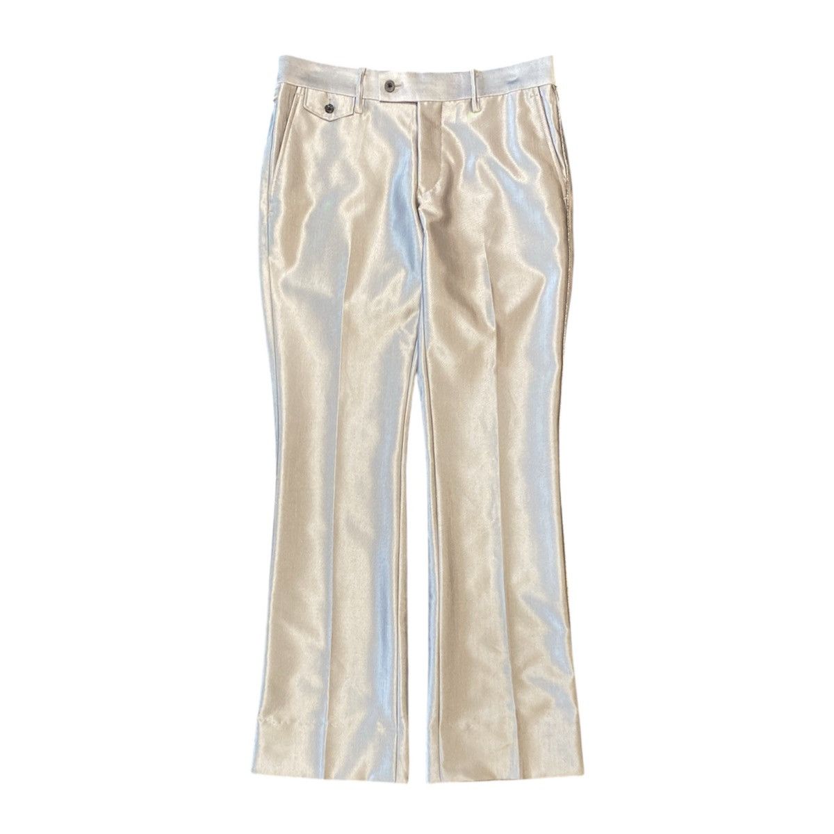 Tornado Mart Tornado Mart Silver Braided Flare Pants Size US 30 / EU 46 - 1 Thumbnail