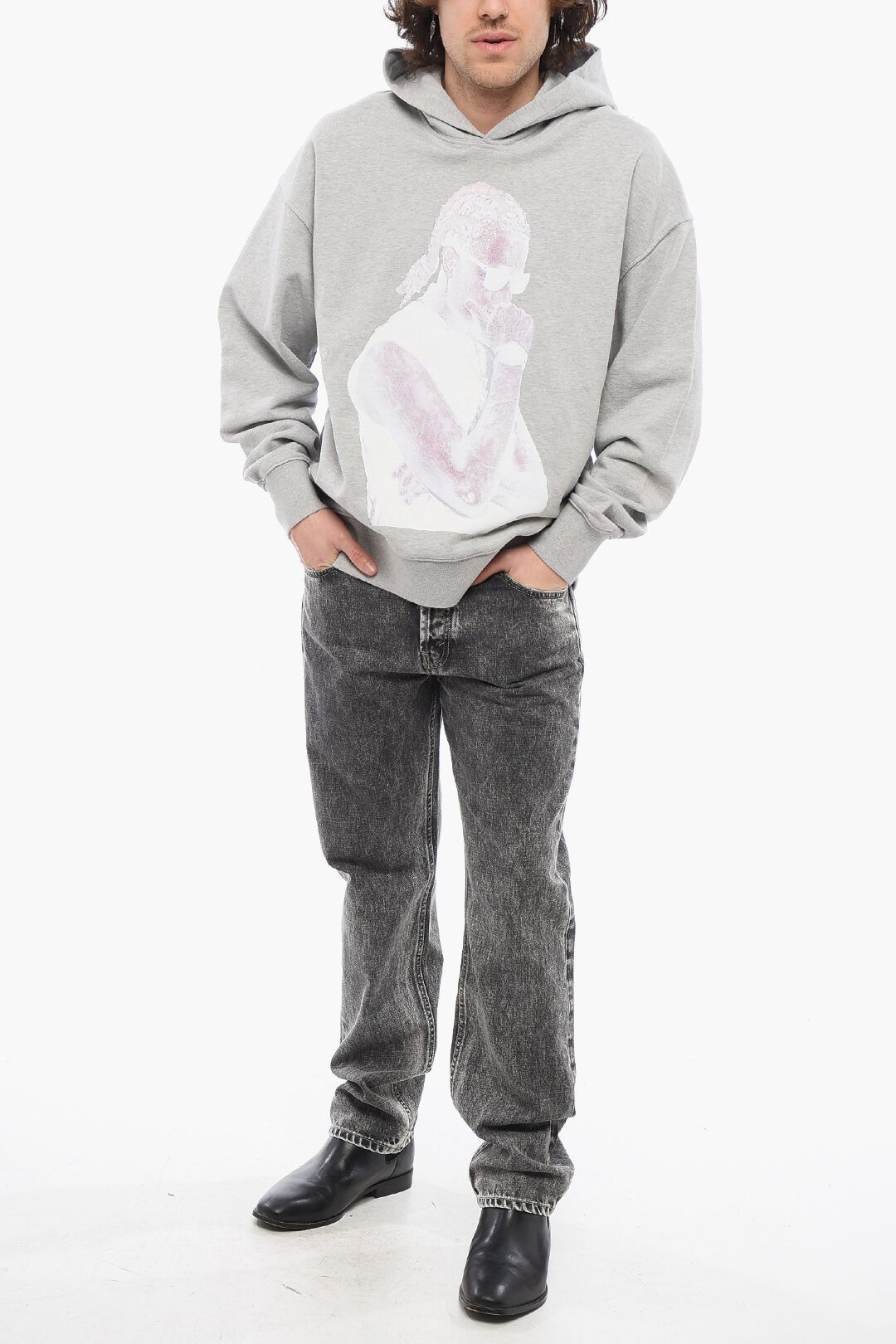 1989 STUDIO og1mm0725 Cotton Slime Hoodie in Grey Size US XL / EU 56 / 4 - 4 Thumbnail