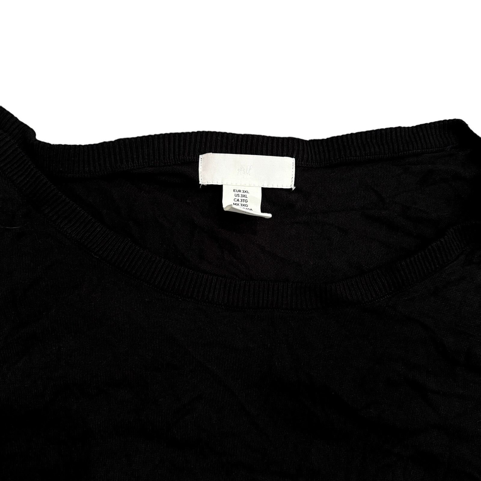 H&M H&M Scoop Neck Lightweight Sweater in Black, Size 3XL Size 3XL / US 20-22 - 2 Thumbnail