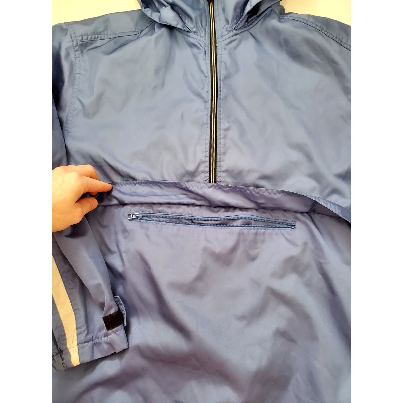 Nike Nike Windbreaker Jacket Mens Size M 1/2 Zip Hooded Blue Pocket Zipper Retro 80s 90s Athleisure Nike Air Size US M / EU 48-50 / 2 - 5 Thumbnail