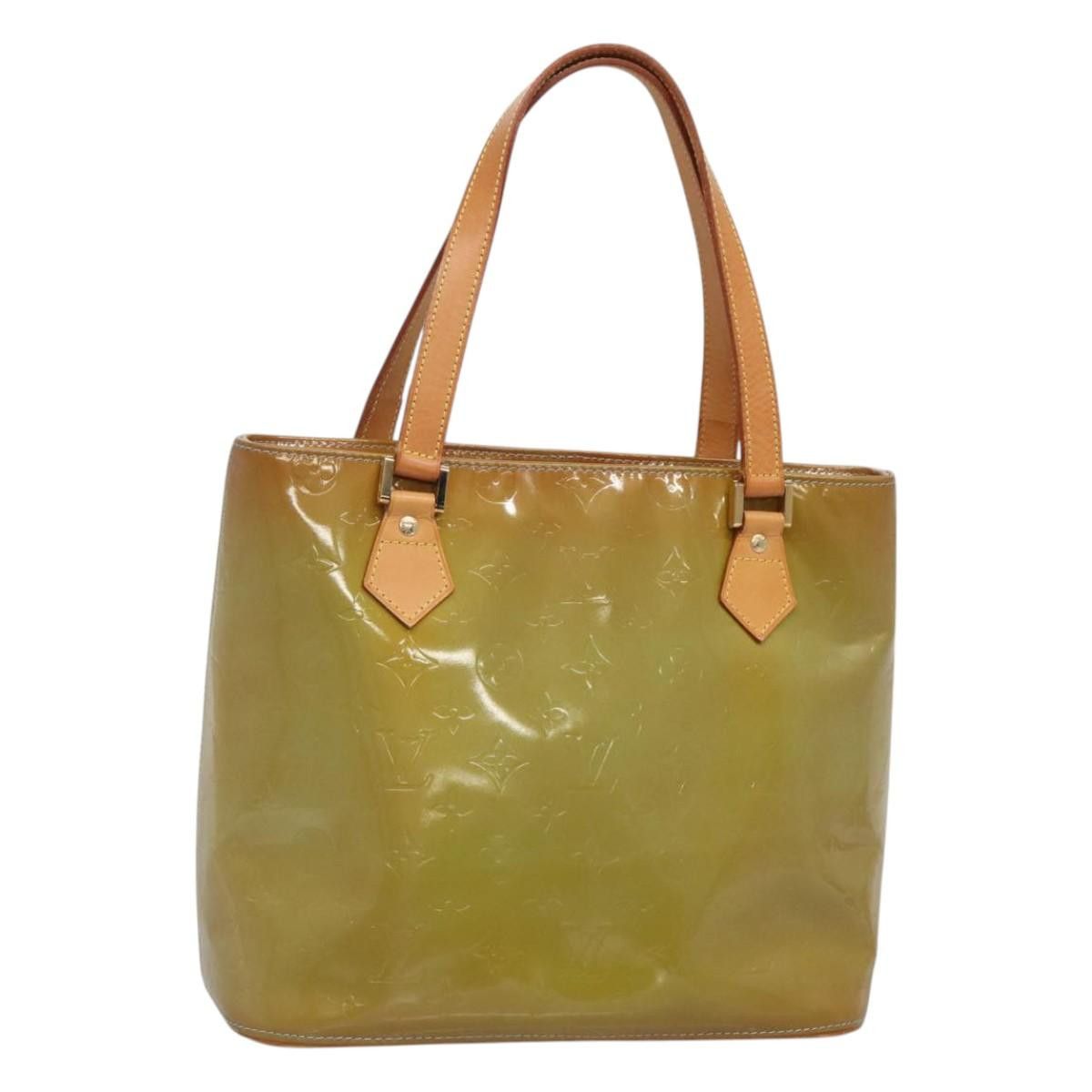 Louis Vuitton LOUIS VUITTON Monogram Vernis Houston Hand Bag Baby Blue Size ONE SIZE - 1 Thumbnail