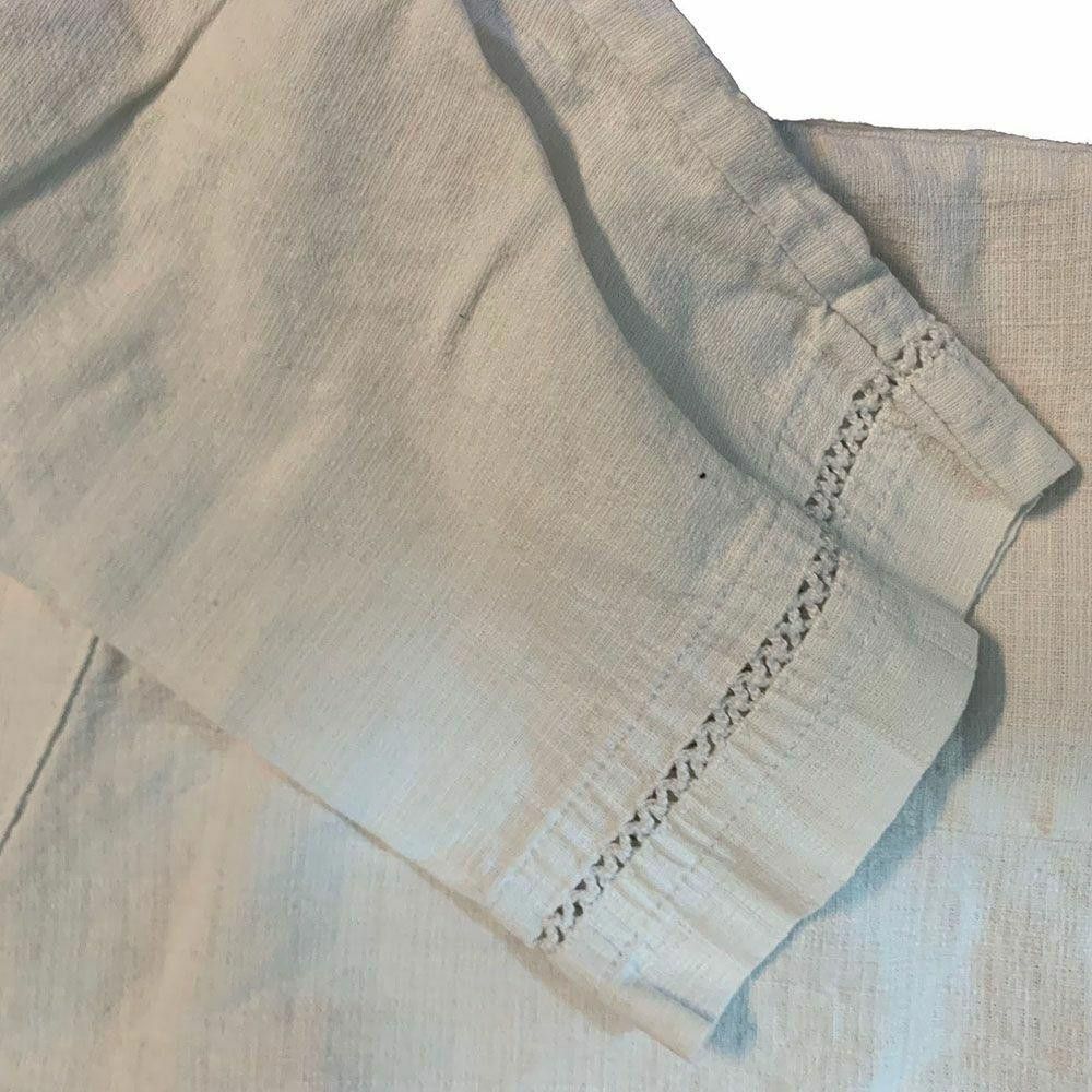 Designer Used White Hand Made Bluse S Size S / US 4 / IT 40 - 4 Thumbnail