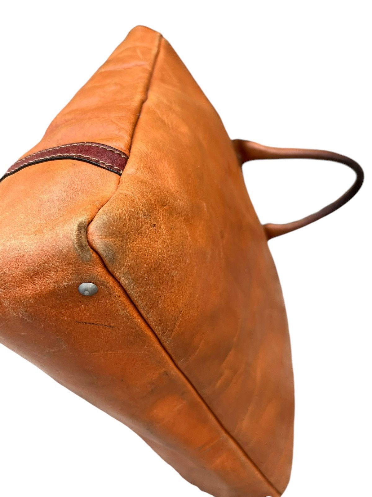 Leather Deux Moncx Artisan Made Japan Distress Patina Leather Bag Size ONE SIZE - 14 Thumbnail