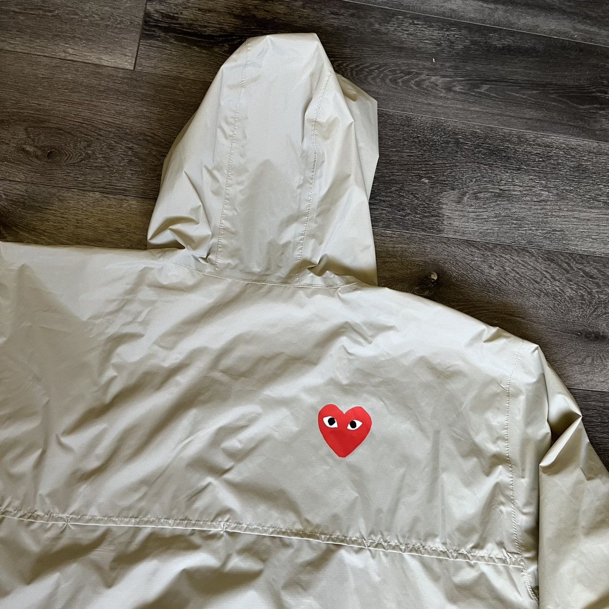 Comme des Garcons PLAY × K-Way Comme des Garcons Play K Way Full Zip Packable Jacket Beige Size US XXL / EU 58 / 5 - 6 Thumbnail