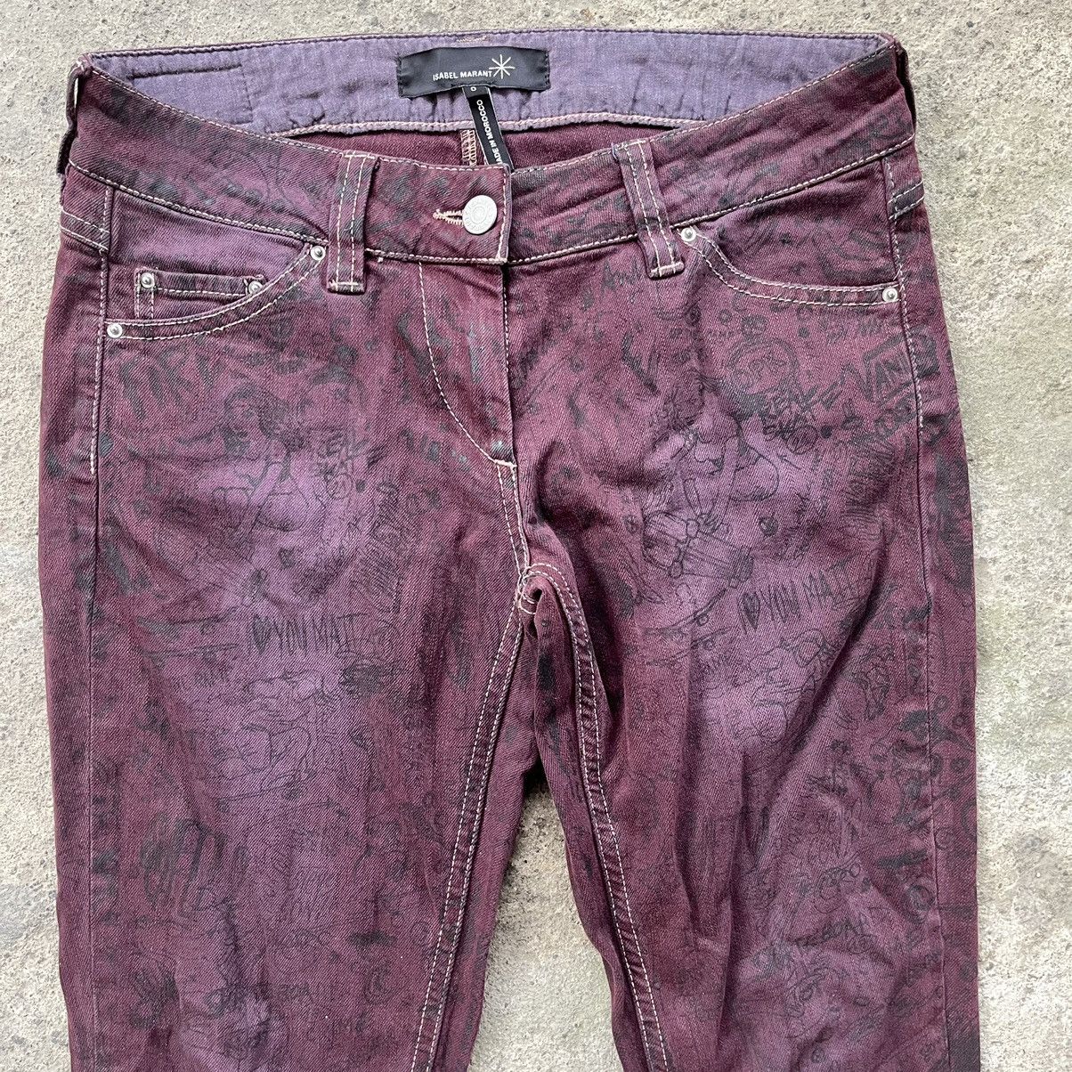 Designer × Isabel Marant × Vintage Isabel Marant Full Print Pants Size 29" - 4 Thumbnail