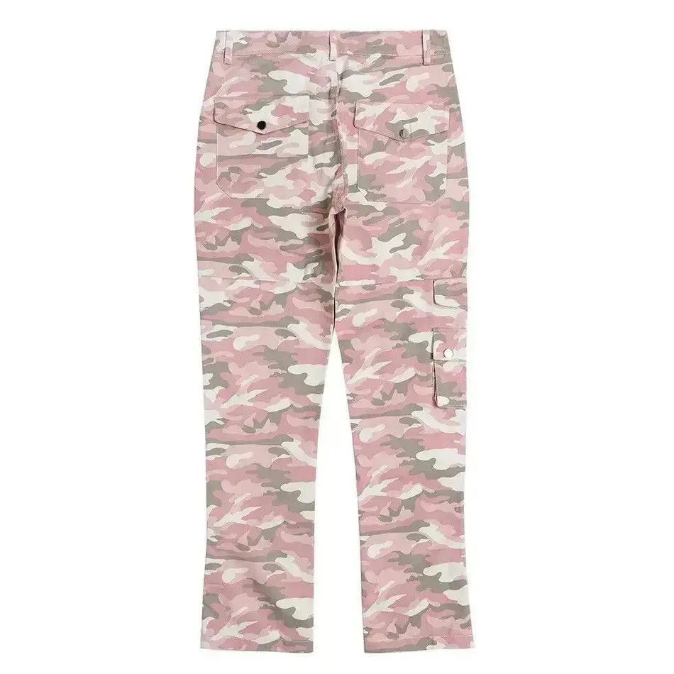 Japanese Brand Camouflage Patchwork Jeans Cargos Y2K Pockets Zipper Baggy Size US 32 / EU 48 - 3 Thumbnail