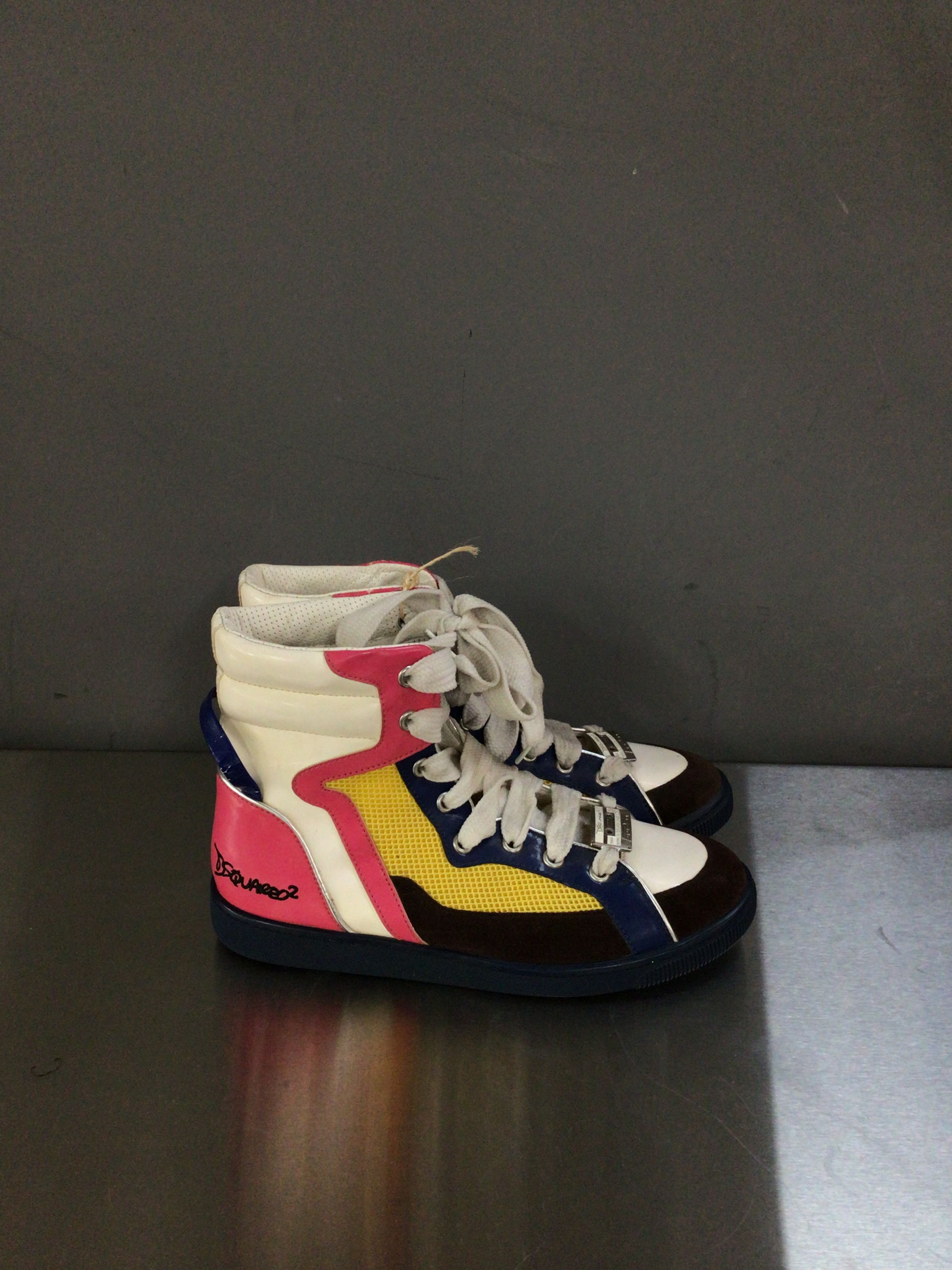 Dsquared2 Dsquared2 Multicolor High Top Sneakers Size US 9 / EU 42 - 1 Thumbnail