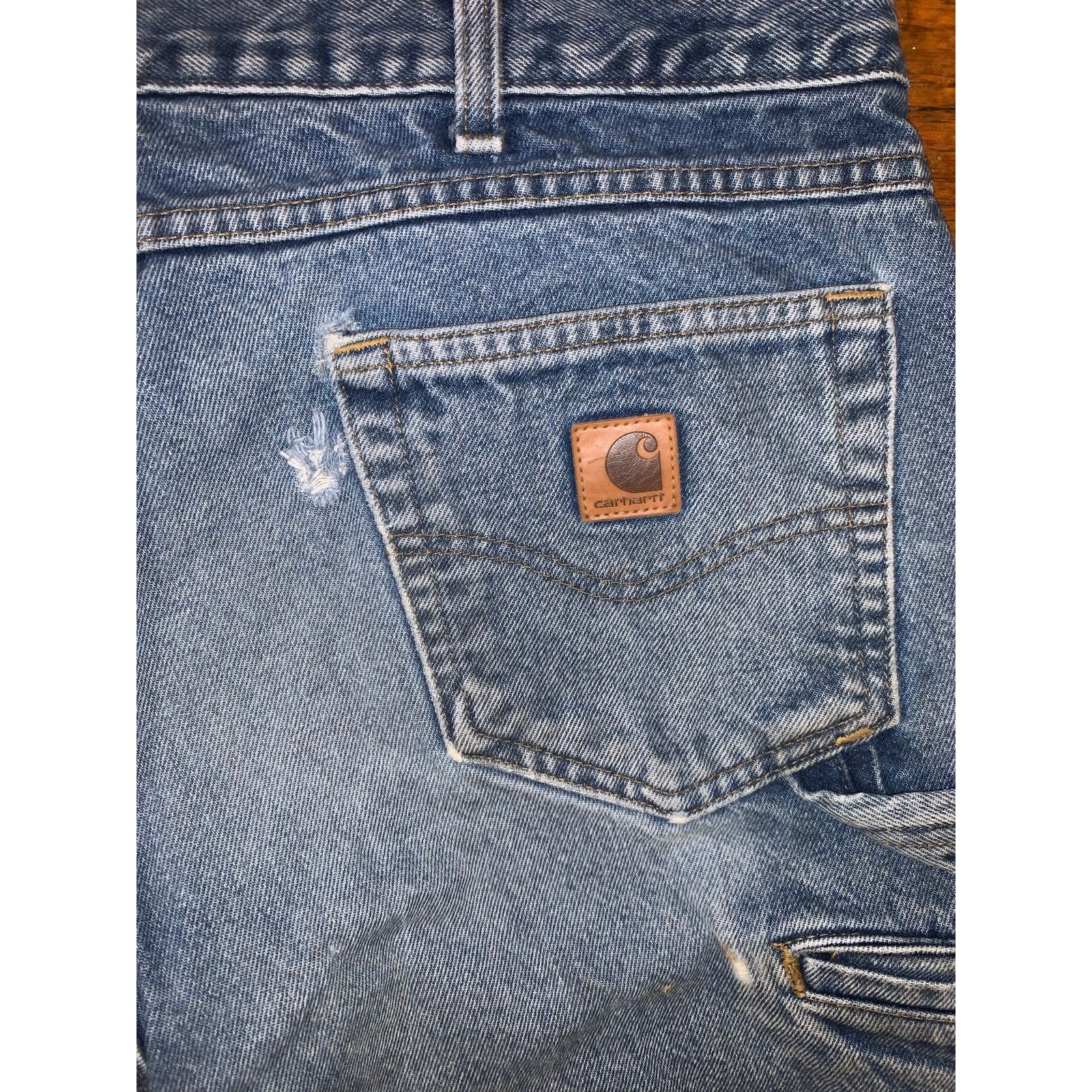 Carhartt Carhartt B171 DST Carpenter Jeans 36x32 Relaxed Stonewash Size US 36 / EU 52 - 8 Thumbnail