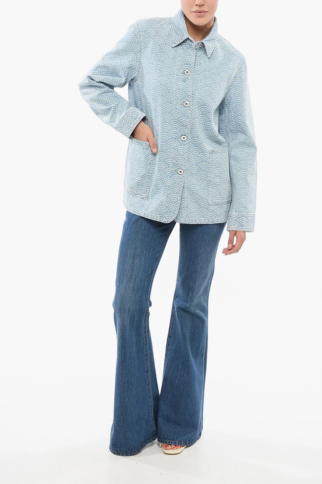 Kenzo og1mm0426 Denim Shirt in Light Blue Size M / US 6-8 / IT 42-44 - 4 Thumbnail