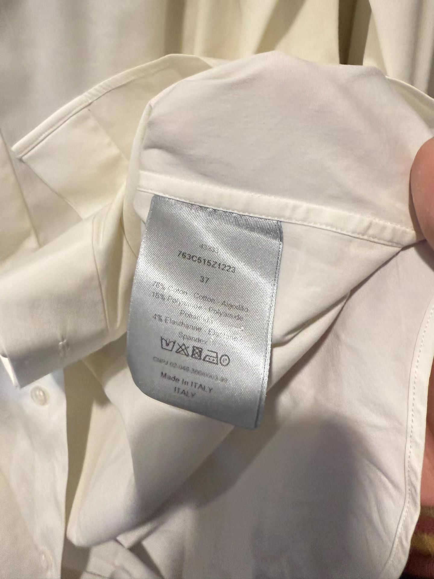 Dior Dior Homme White Shirt with Black Tassels Ｑ20 Size US M / EU 48-50 / 2 - 2 Thumbnail