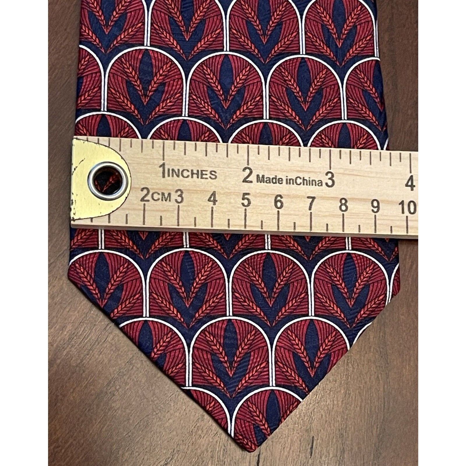& Other Stories Fumagalli’s Red Blue 100% Silk Men’s Neck Tie Made In Spain Size ONE SIZE - 4 Thumbnail