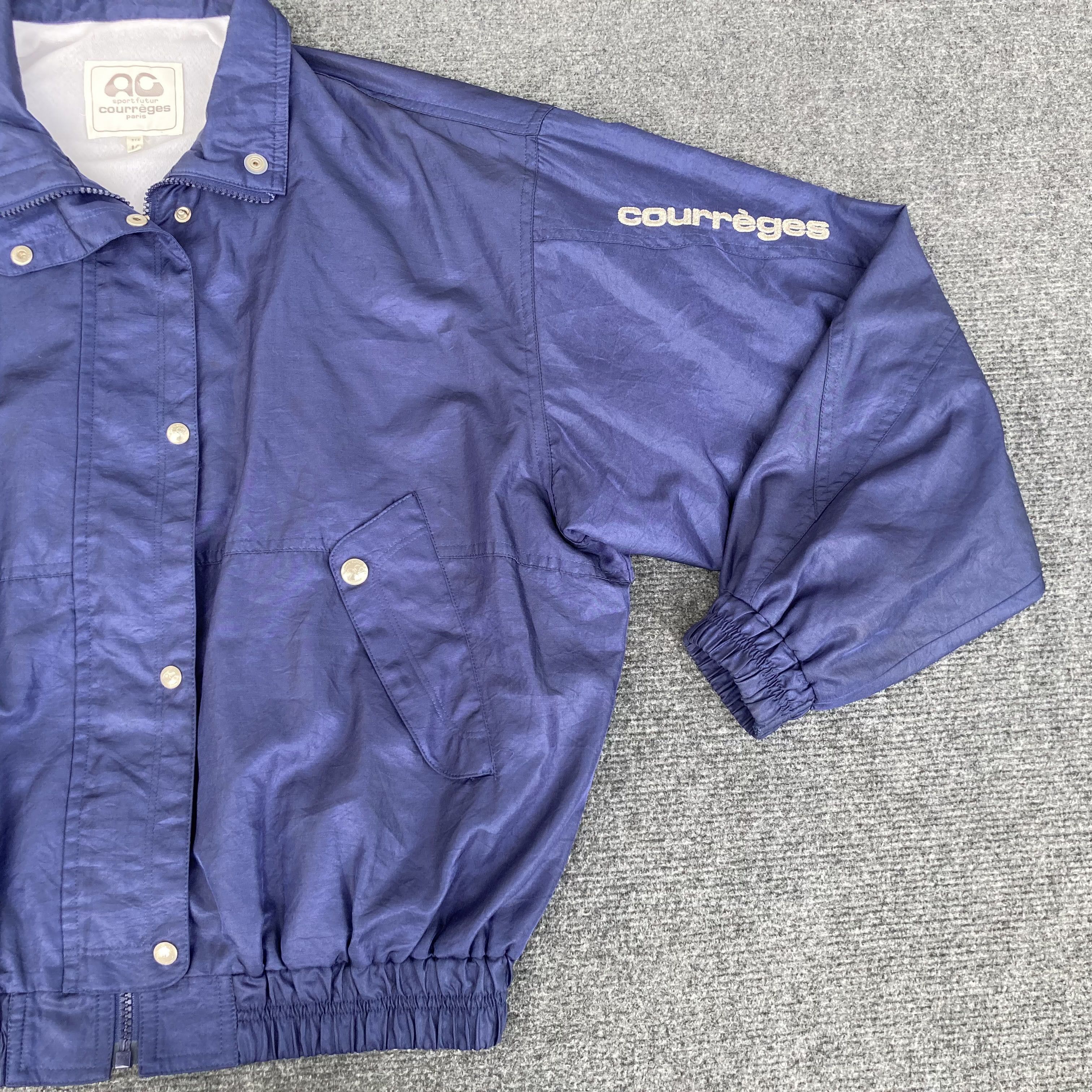 Courreges × Designer × Vintage Vintage courreges Sport Futur blue 90s Zipper Sweater Size US M / EU 48-50 / 2 - 4 Thumbnail