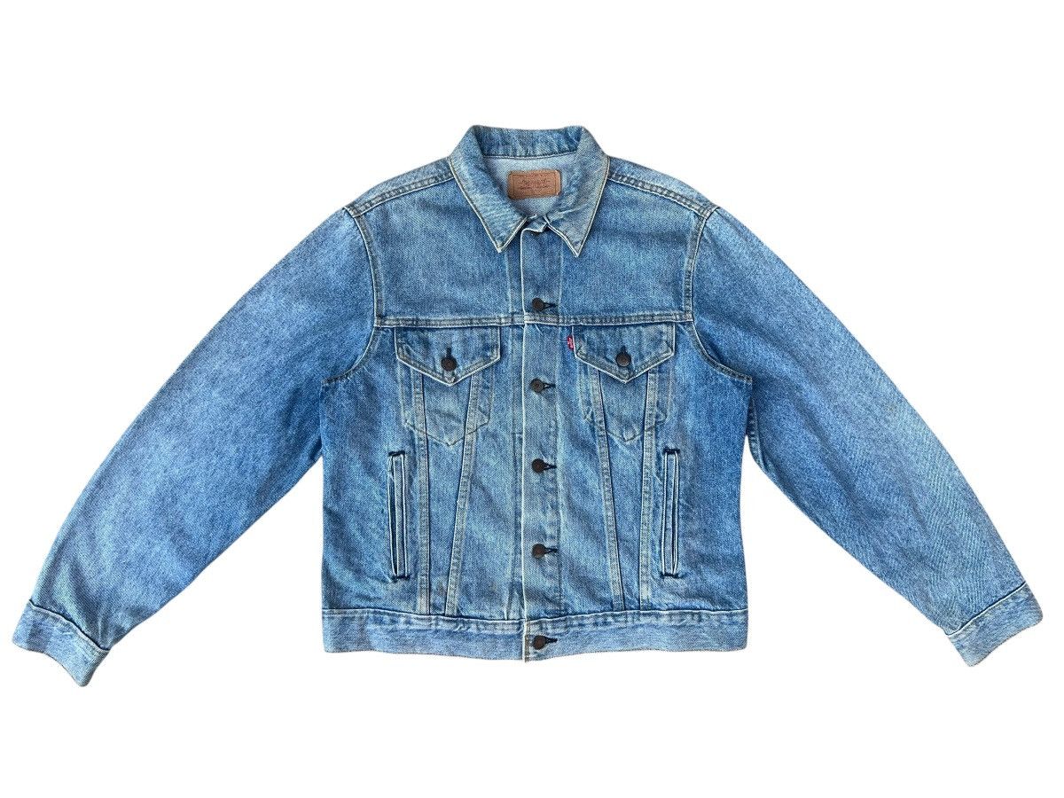 Levi's Vintage 80s Levi’s 70506 Distress Fade Denim Trucker Jacket Size US L / EU 52-54 / 3 - 1 Thumbnail