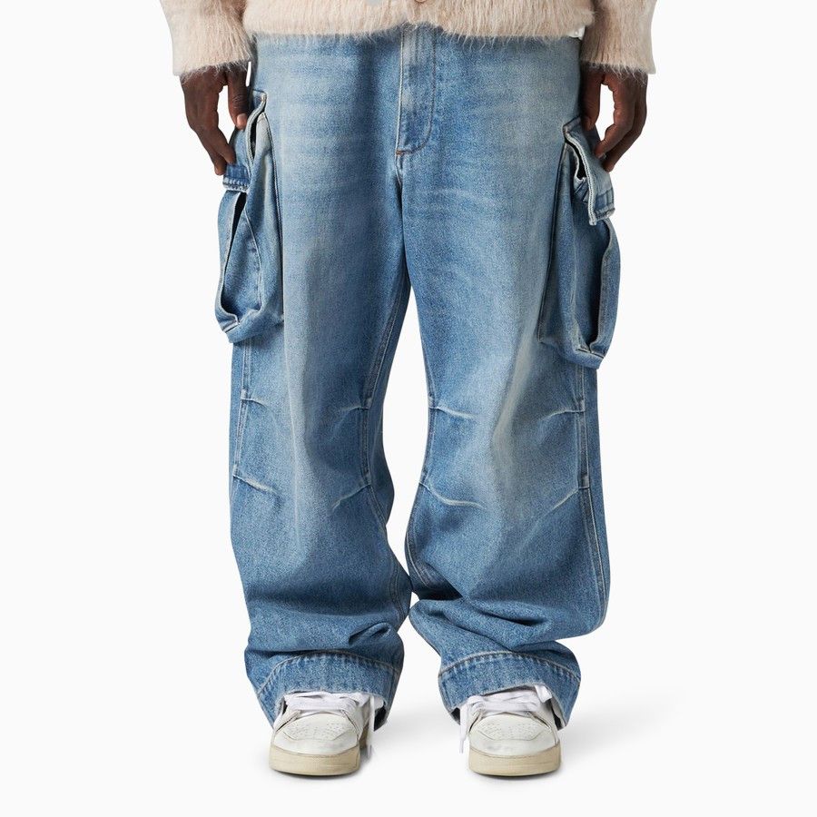 1989 STUDIO o1d2blof1124 Denim Cargo Jeans in Blue Size US 36 / EU 52 - 3 Thumbnail