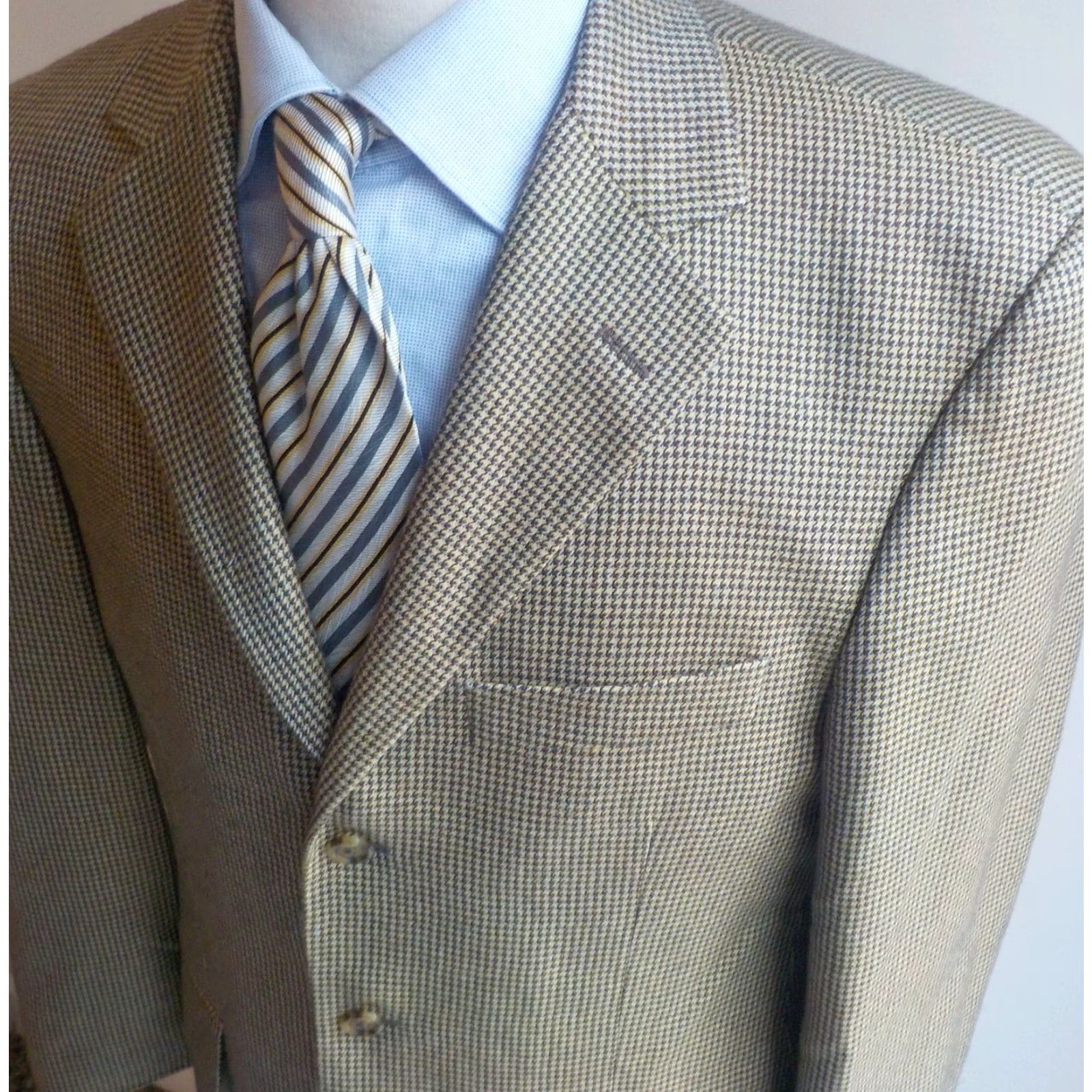 Nordstrom John W. Nordstrom Lora Piana 100% Cashmere Blazer Jacket Brown/Tan 39R Mens Blazer Jacket Vintage Style Size 40R - 4 Thumbnail