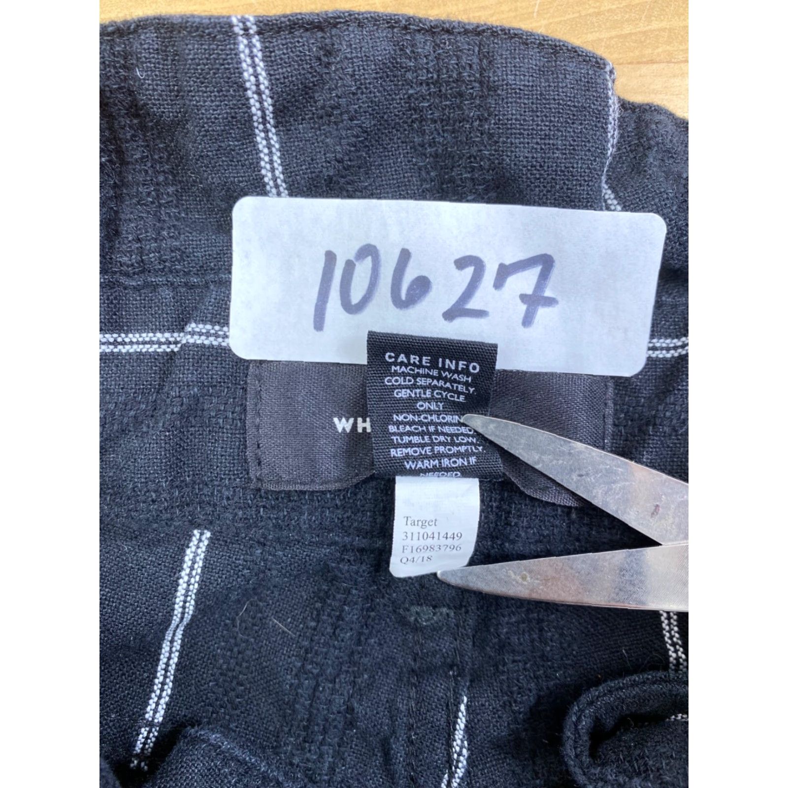 Vintage WHO WHAT WEAR Pants Womens 2 Black Pinstrip High Waist Casual Belted Tapered Ankle City Preppy Mens? No—Women Size 26" / US 2 / IT 38 - 5 Thumbnail