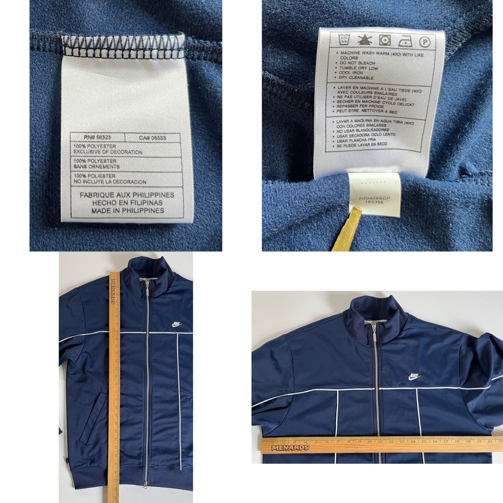 Nike Nike Track Jacket Men’s Vintage Navy Full Zip Sz S Embroidered Logo 90s Classic Pockets Size US S / EU 44-46 / 1 - 9 Thumbnail