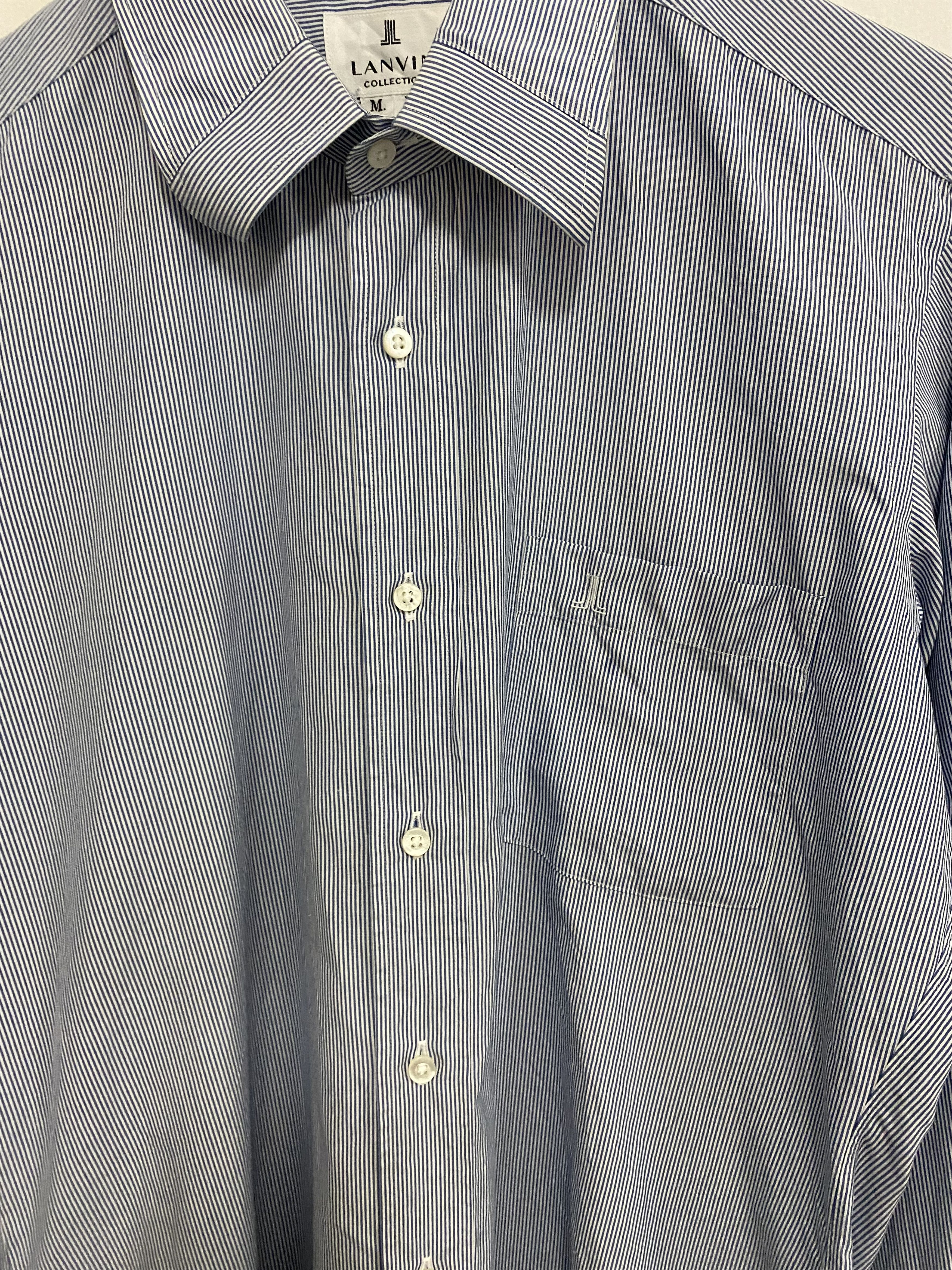Designer × Lanvin Vintage Lanvin Striped Button Up Shirt Size US M / EU 48-50 / 2 - 4 Thumbnail