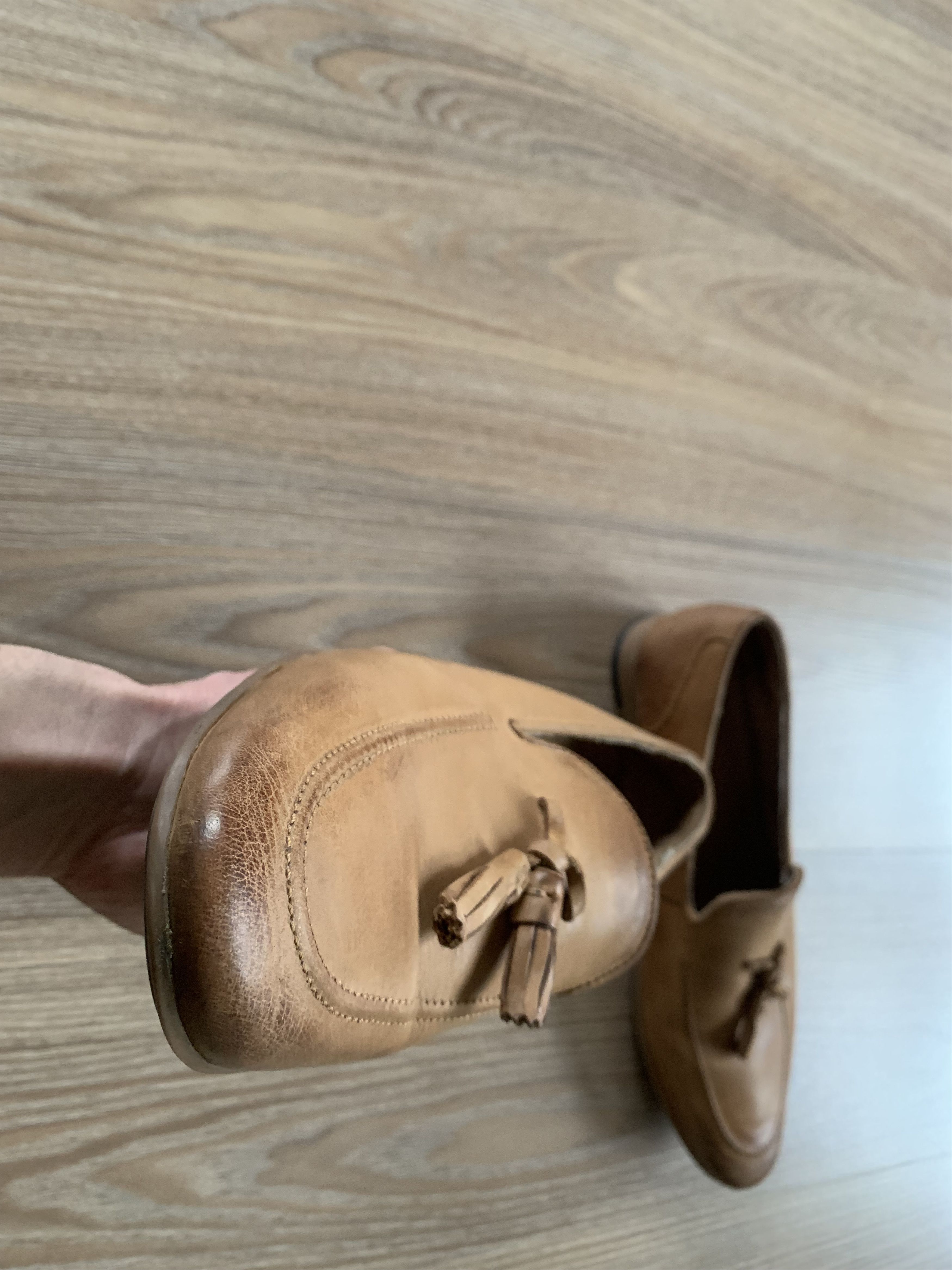 Kurt Geiger Kurt Geiger Tan Leather Tassel Loafers Size US 11 / EU 44 - 4 Thumbnail