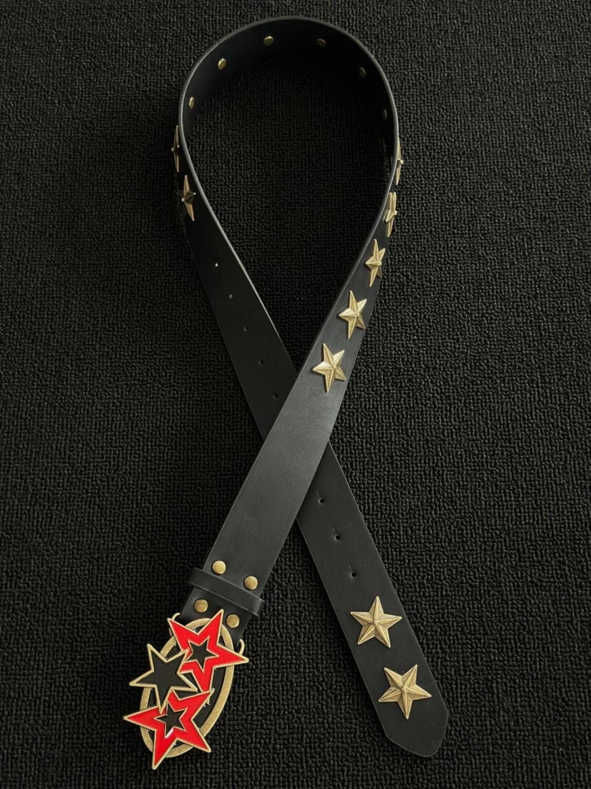 Leather 15-Star Heavy-Work Brocade Belt | Antique Bronze Two-Tone Size ONE SIZE - 4 Thumbnail