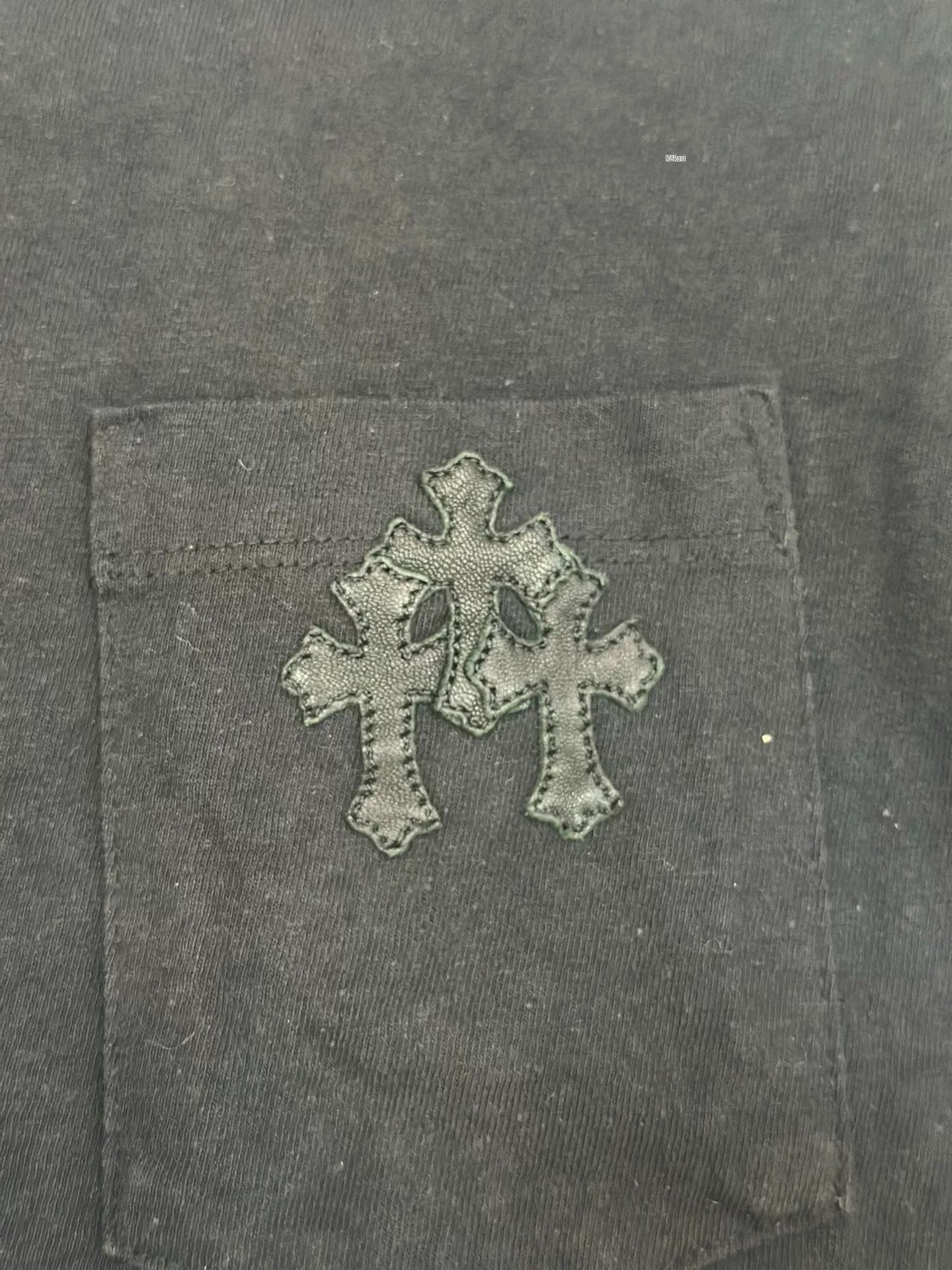 Chrome Hearts Chrome Hearts Black Patchwork Leather Short-Sleeve Size US XS / EU 42 / 0 - 3 Thumbnail