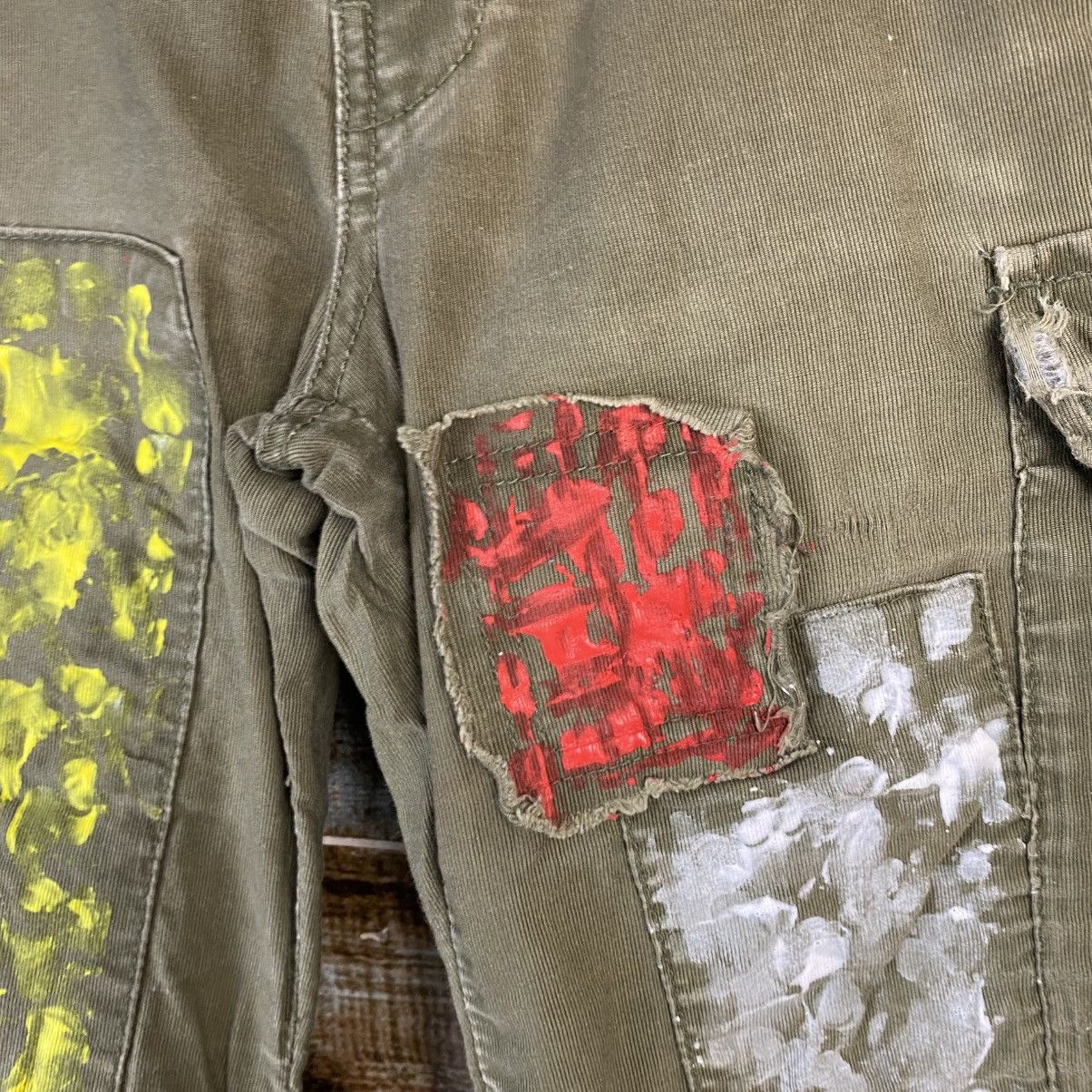 Japanese Brand DL Back Number Green Cargo Multipocket Pants #C1204 Size US 28 / EU 44 - 13 Thumbnail