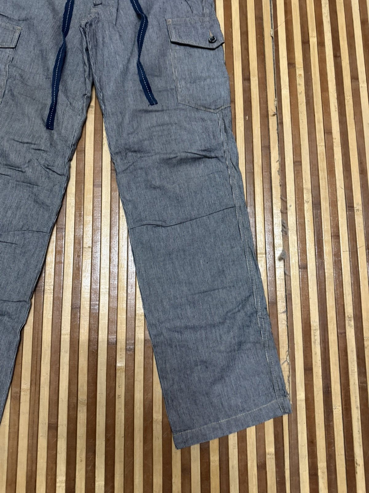 Japanese Brand EVENRIVER Striped Cargo Pants Stretchable Streetwear W30X32 Size US 30 / EU 46 - 3 Thumbnail