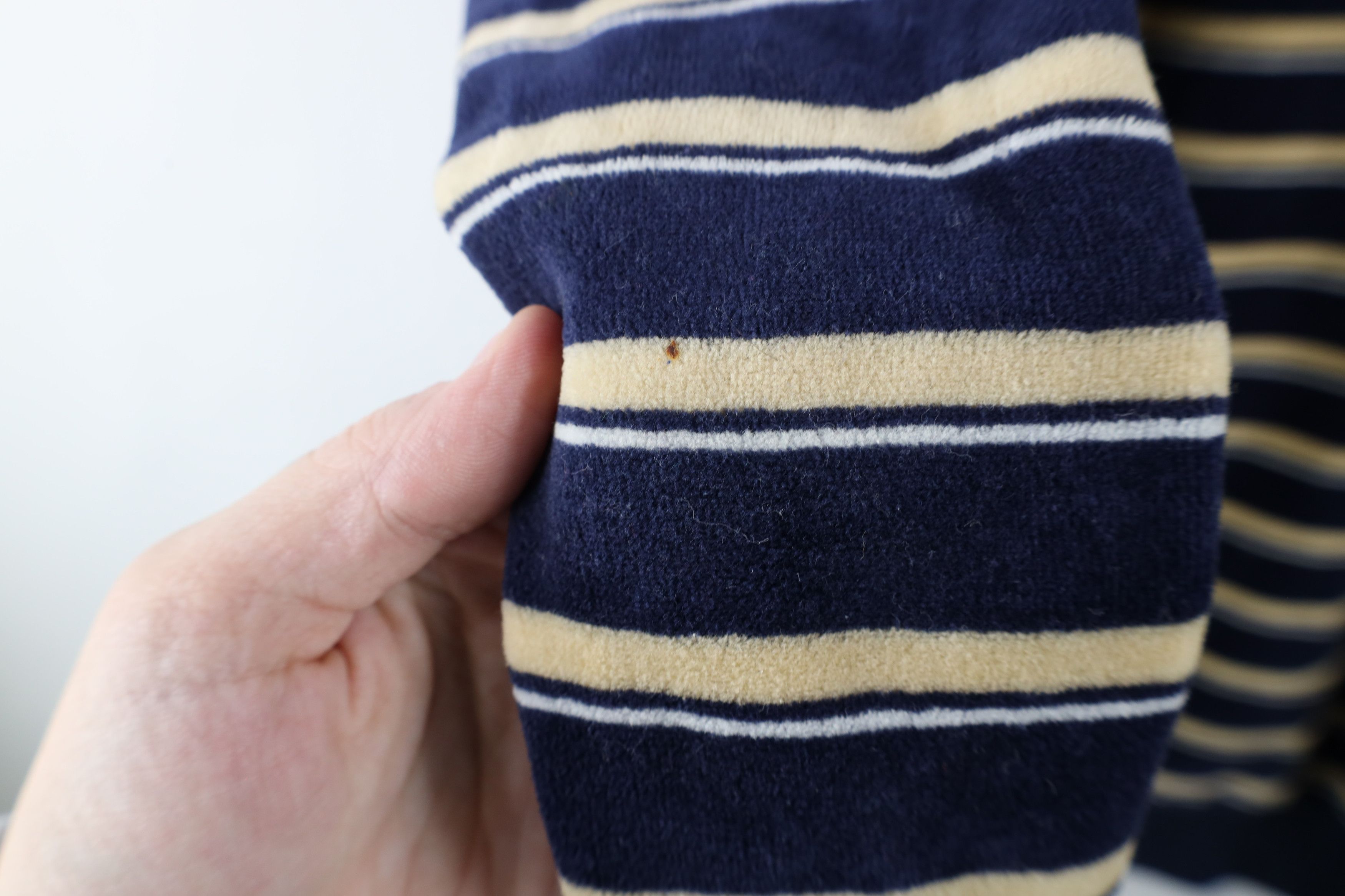 Vintage Vintage 70s Streetwear Block Velour Pullover Polo Shirt Size US L / EU 52-54 / 3 - 5 Thumbnail