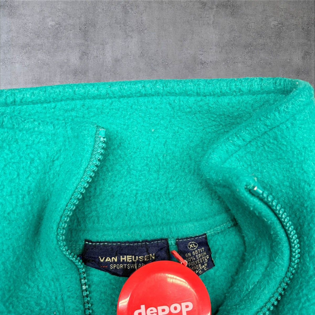 Vintage Vintage Turquoise Fleece Size US XL / EU 56 / 4 - 4 Thumbnail