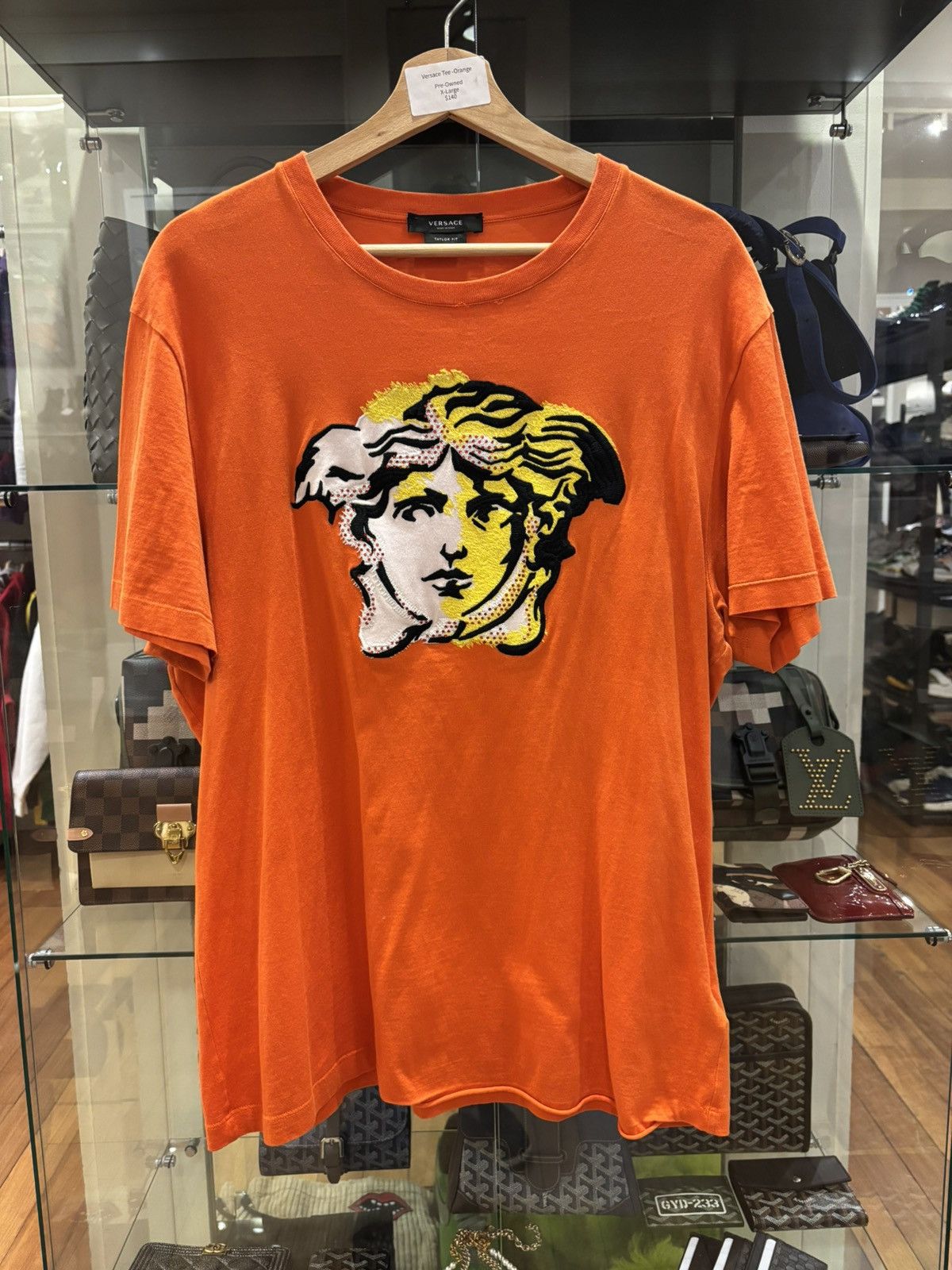 Versace Versace Medusa Rhinestone Tee - Orange Size US XL / EU 56 / 4 - 1 Thumbnail