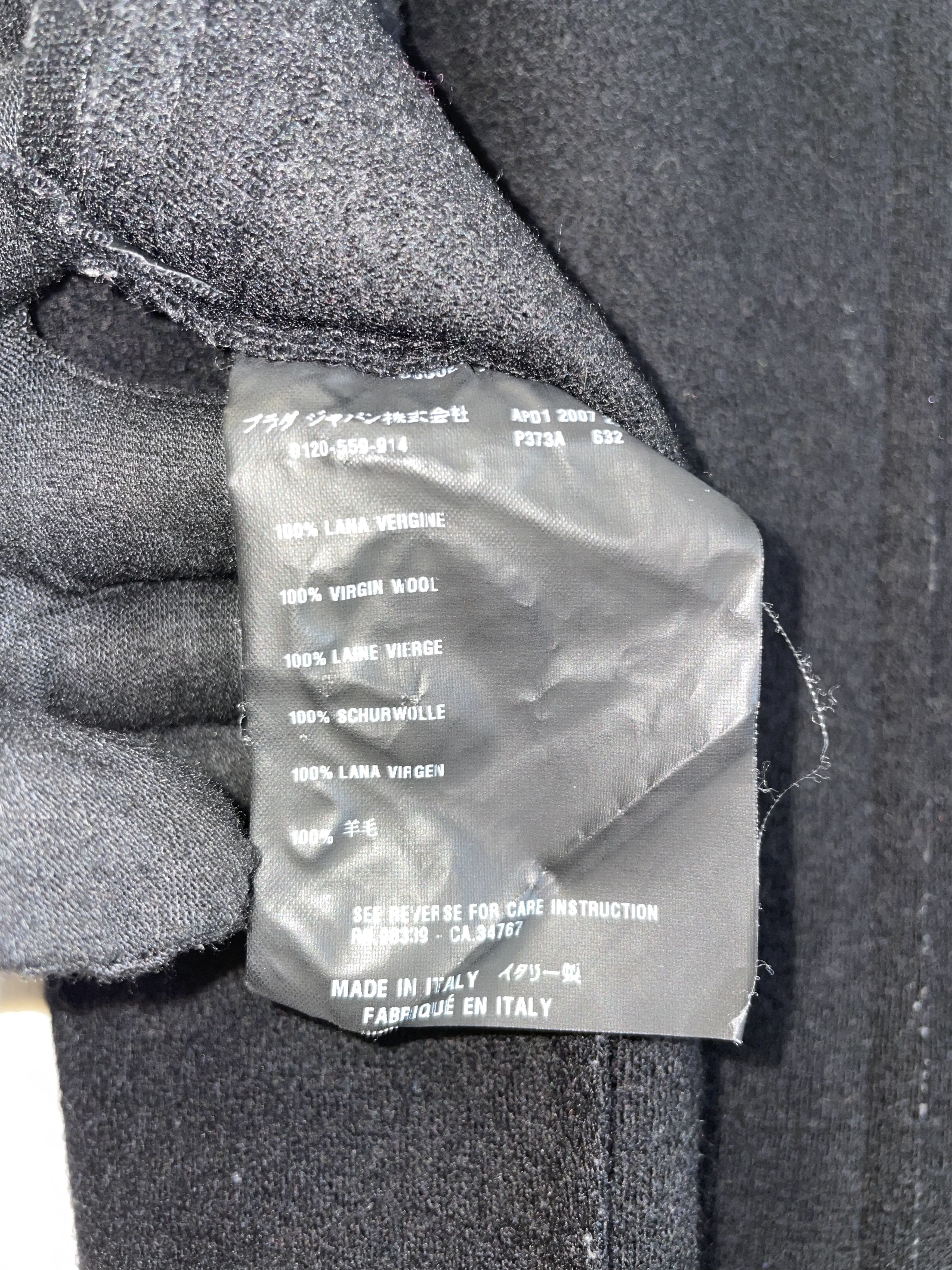 Prada Black Wool Vinyl Trim Detail Dress | Size IT 40 UK 8 Small Size XS / US 0-2 / IT 36-38 - 6 Thumbnail