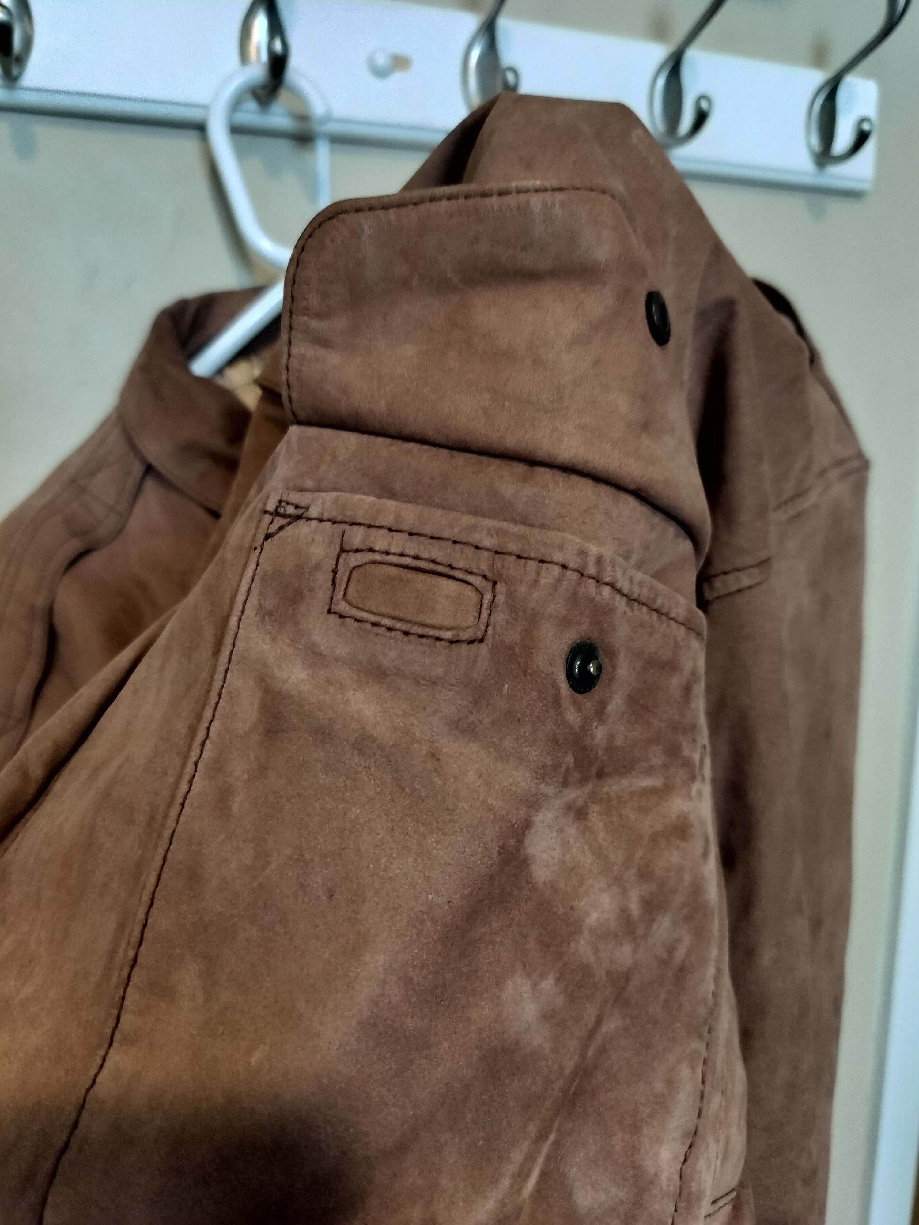 Other Hunters Run Suede Leather Bomber Jacket Size L Size US L / EU 52-54 / 3 - 3 Thumbnail