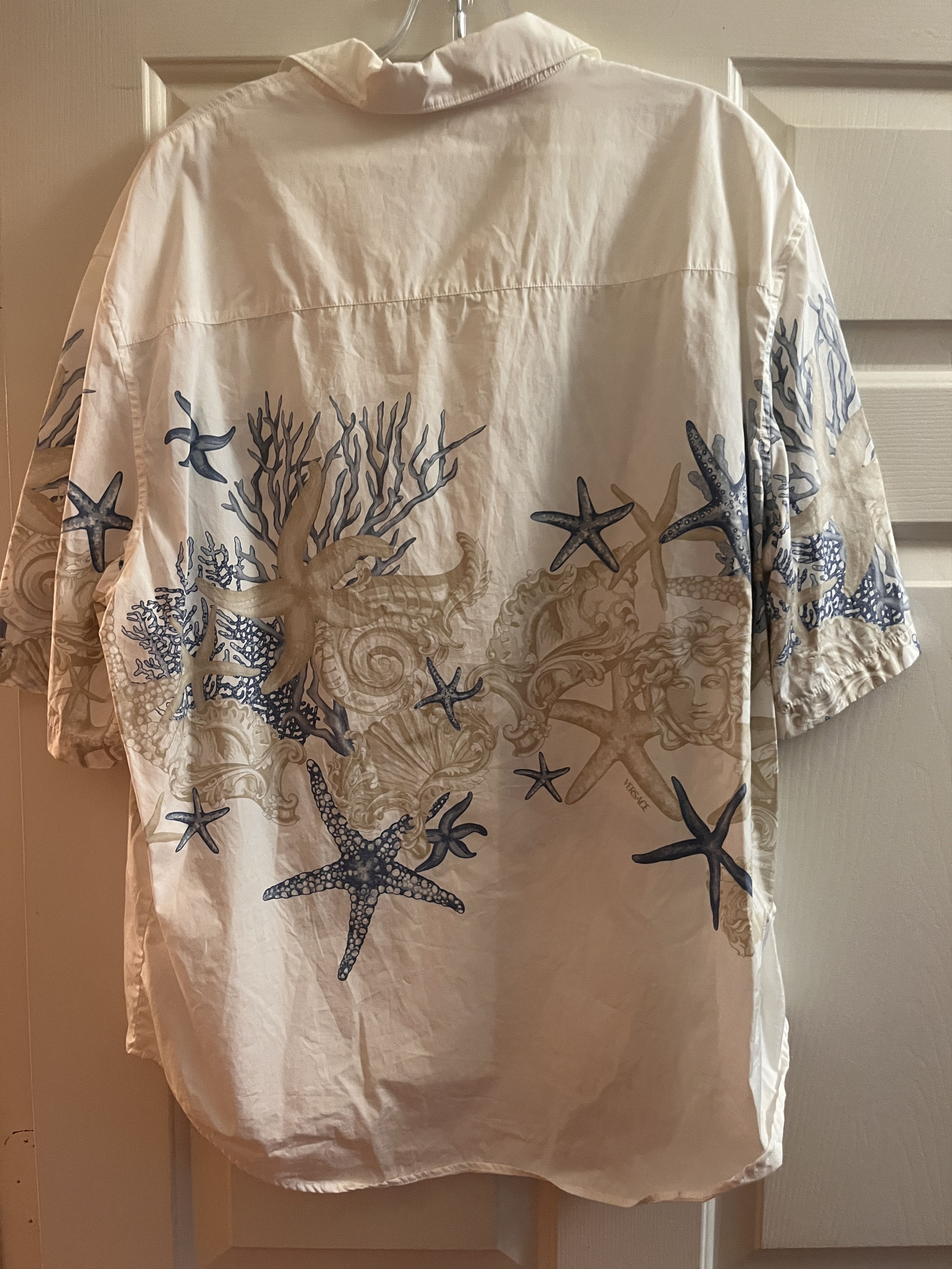 Versace Versace Barocco Sea Print Cotton Button Up Down Shirt Size US XL / EU 56 / 4 - 7 Thumbnail