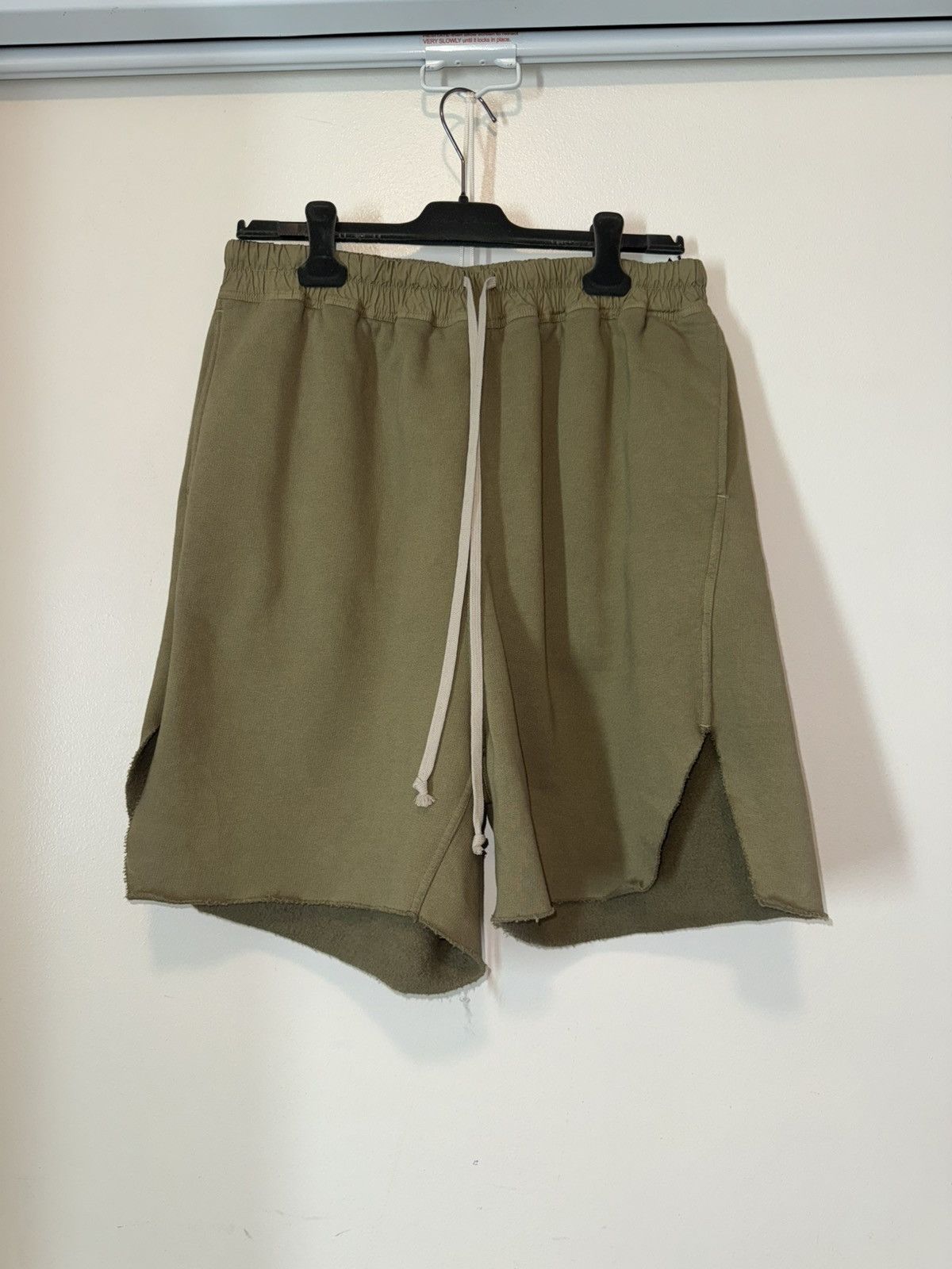 Khaki aka Pale Green Drkshdw sweat jersey shorts